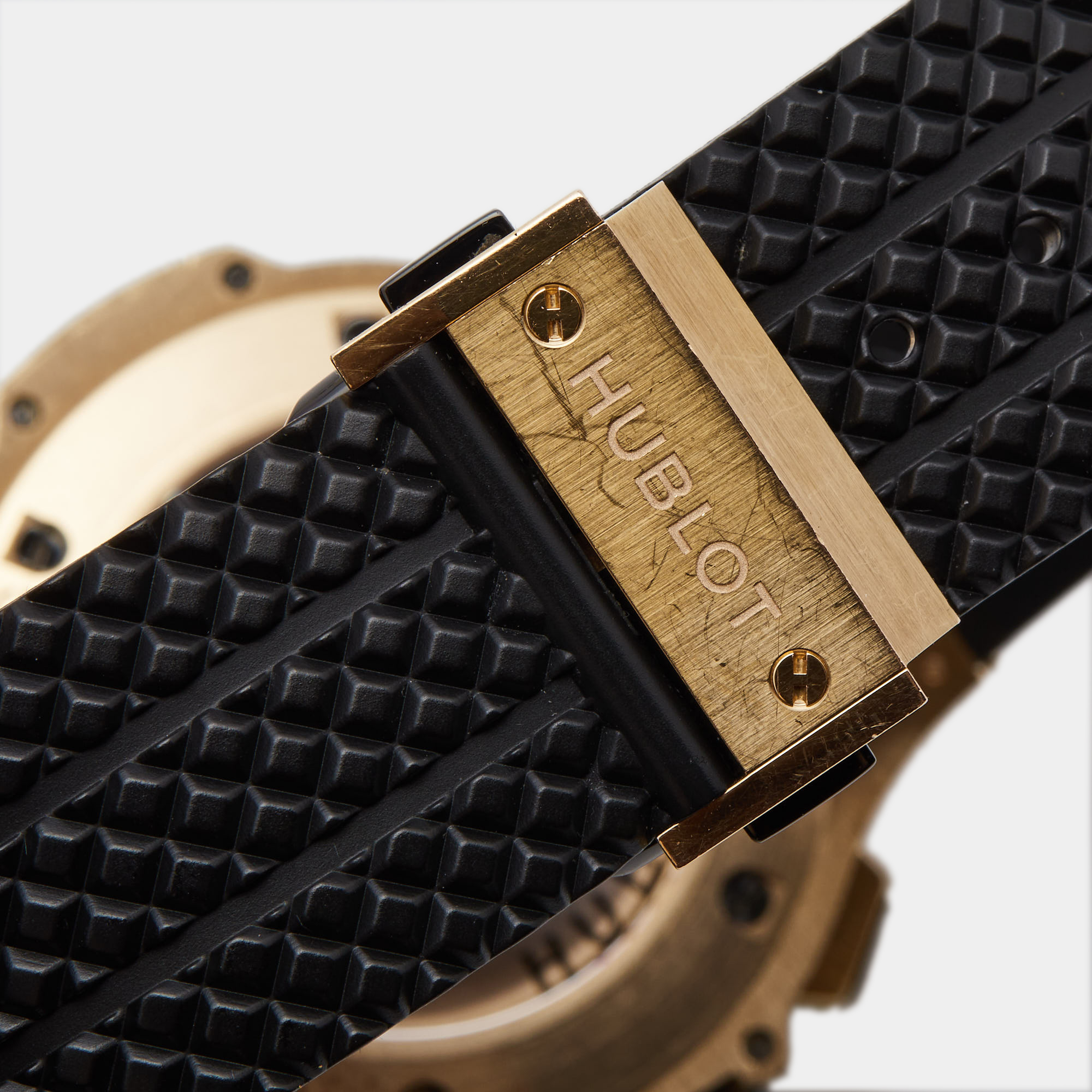 Hublot Black 18k Rose Gold Ceramic Rubber Big Bang 301.PB.131.RX Men's Wristwatch 44 Mm