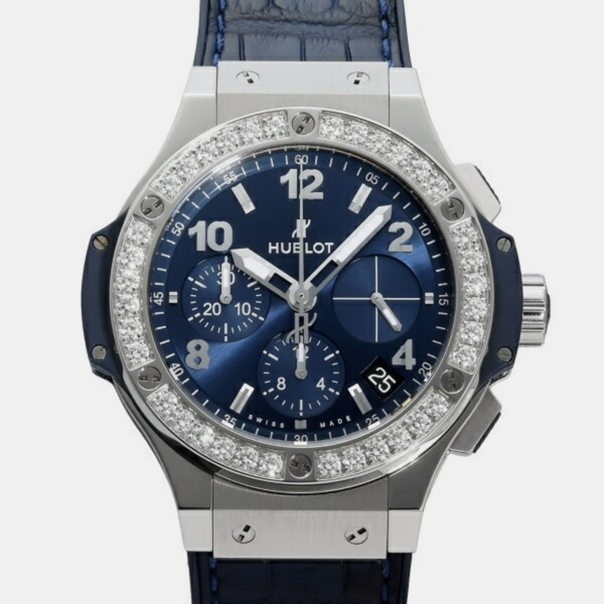 Hublot Silver Stainless Steel Big Bang 341.SX.7170.LR.1204 Automatic Men's Wristwatch 41 Mm