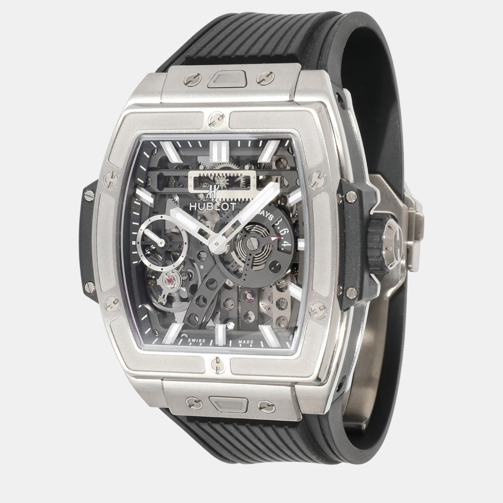 Hublot Transparent Titanium Big Bang 614.NX.1170.RX Hand-Winding Men's Wristwatch 45 Mm