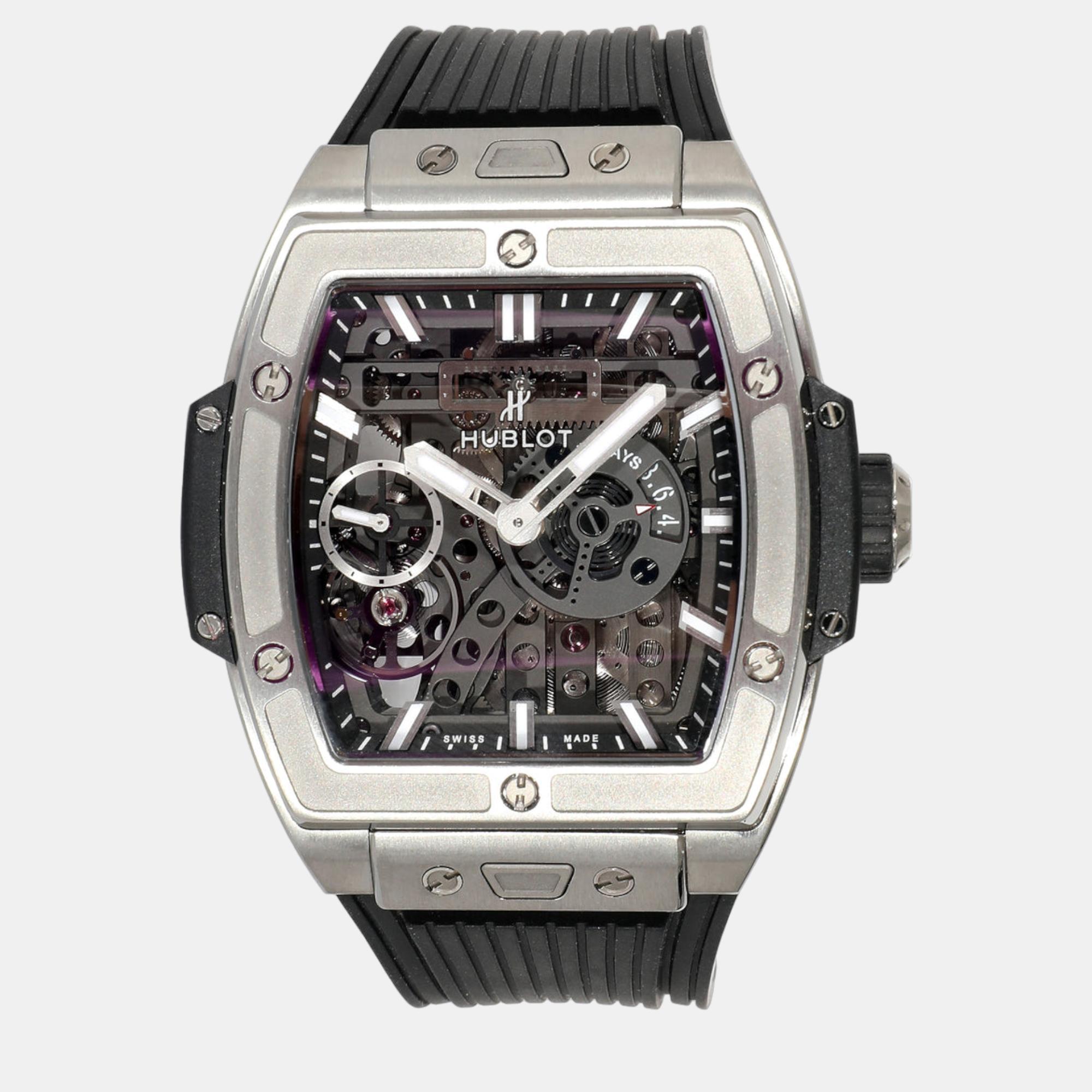 Hublot Transparent Titanium Big Bang 614.NX.1170.RX Hand-Winding Men's Wristwatch 45 Mm