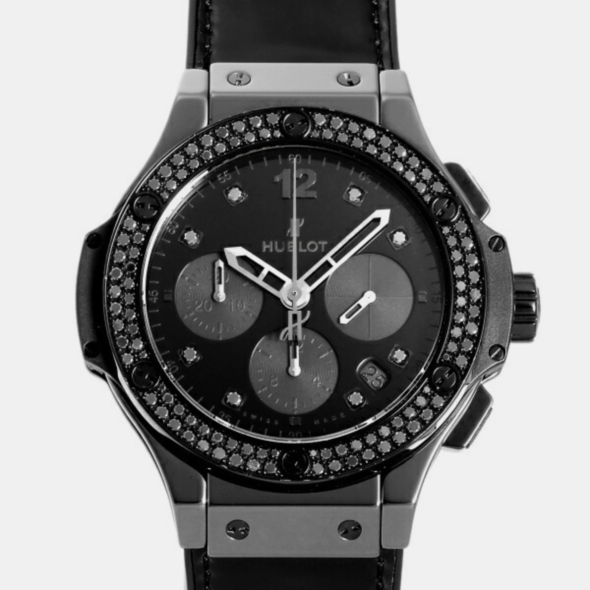 Hublot black titanium big bang 341.cx.1210.vr.1100 automatic men's wristwatch 41 mm