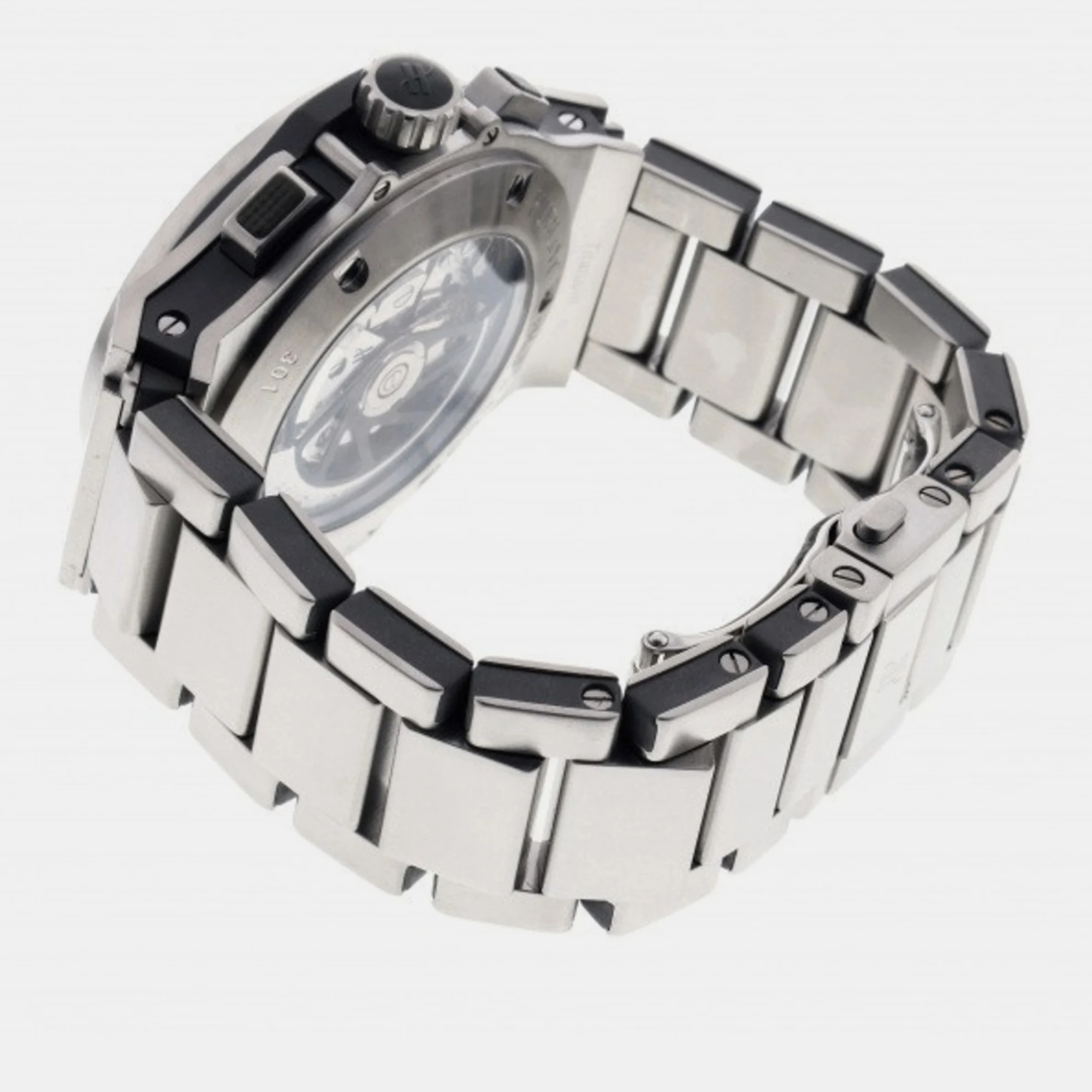 Hublot Grey Diamond Stainless Steel Big Bang 301.ST.5020.ST.1104 Automatic Men's Wristwatch 44 Mm