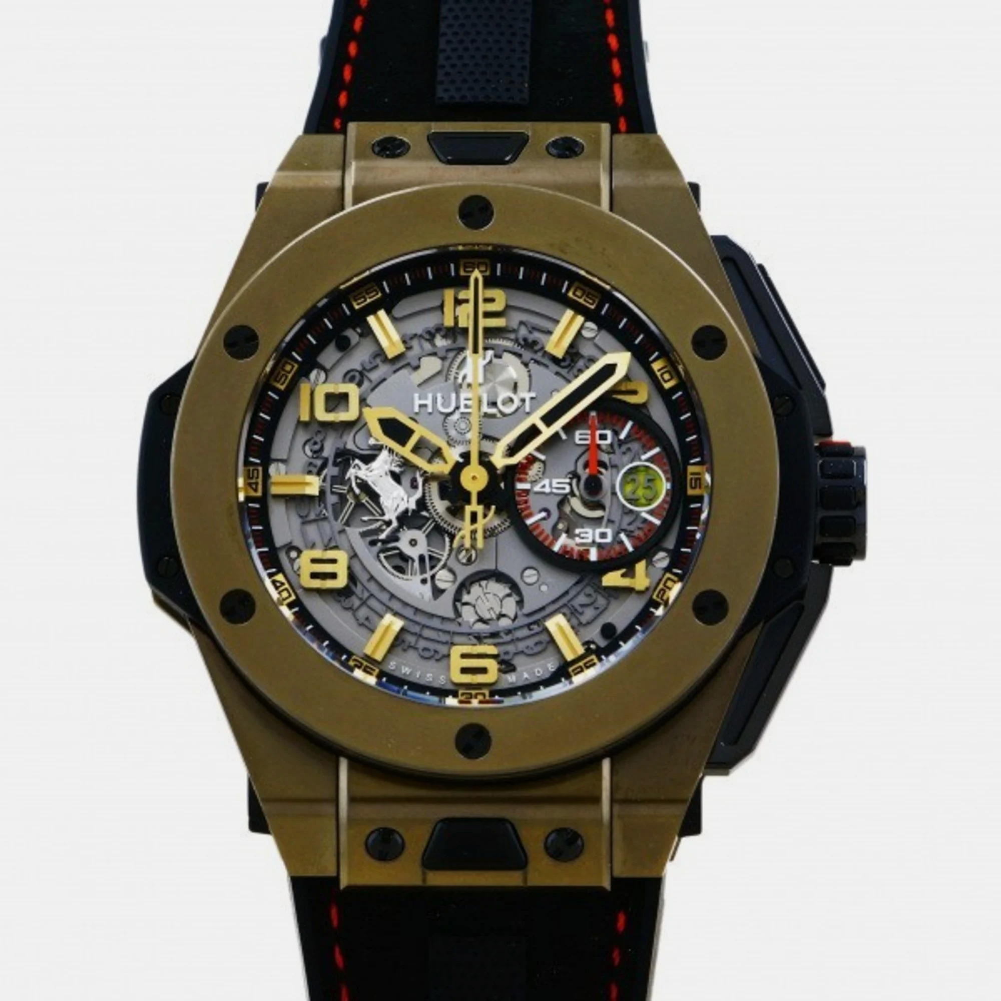 Hublot Grey 18k Rose Gold Big Bang 401.MX.0123.VR Automatic Men's Wristwatch 45 Mm
