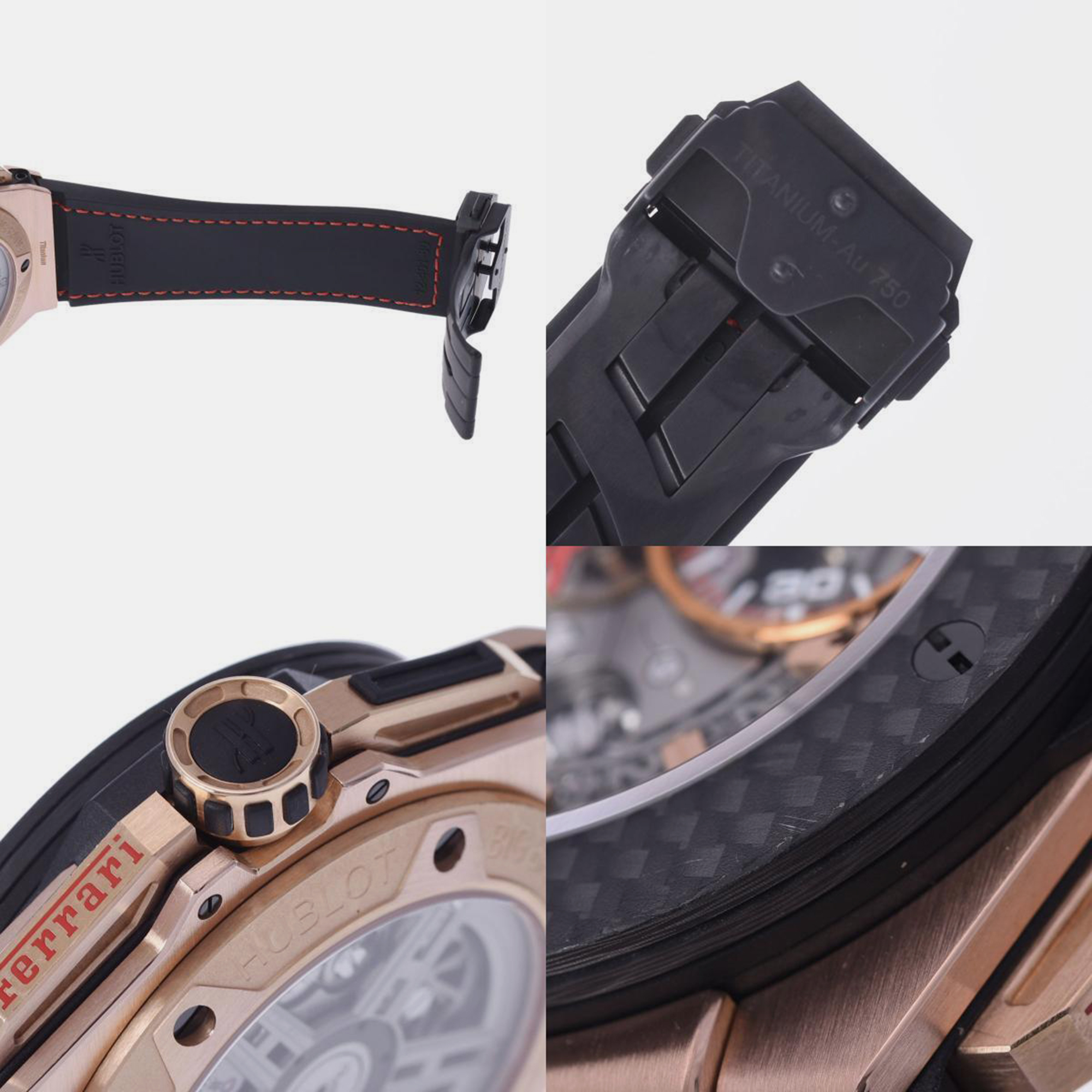 Hublot Transparent  18k Rose Gold Big Bang Ferrari 401.OQ.0123.VR Automatic Men's Wristwatch 45 Mm