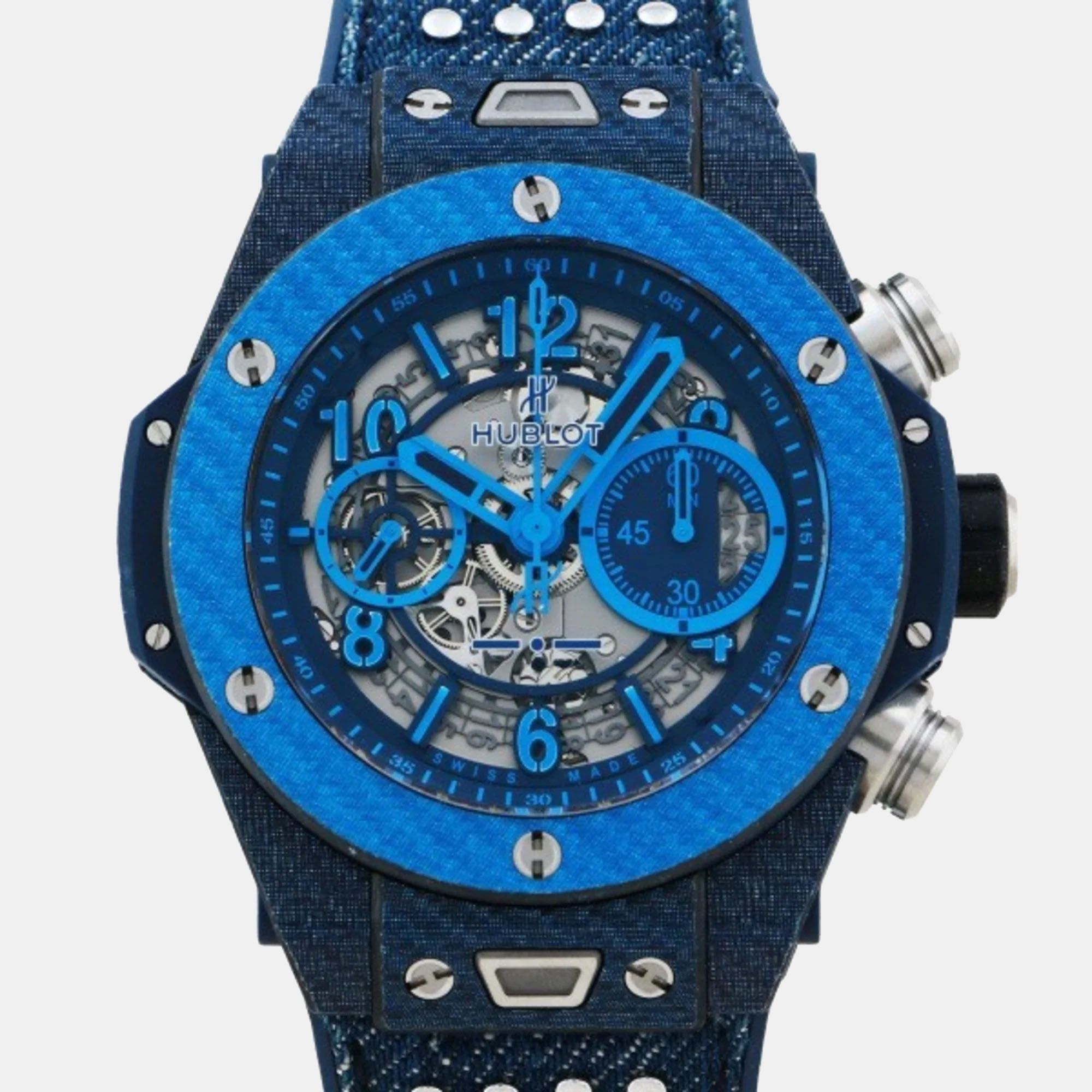 Hublot grey carbon big bang 411.yl.5190.nr.iti15 automatic men's wristwatch 45 mm