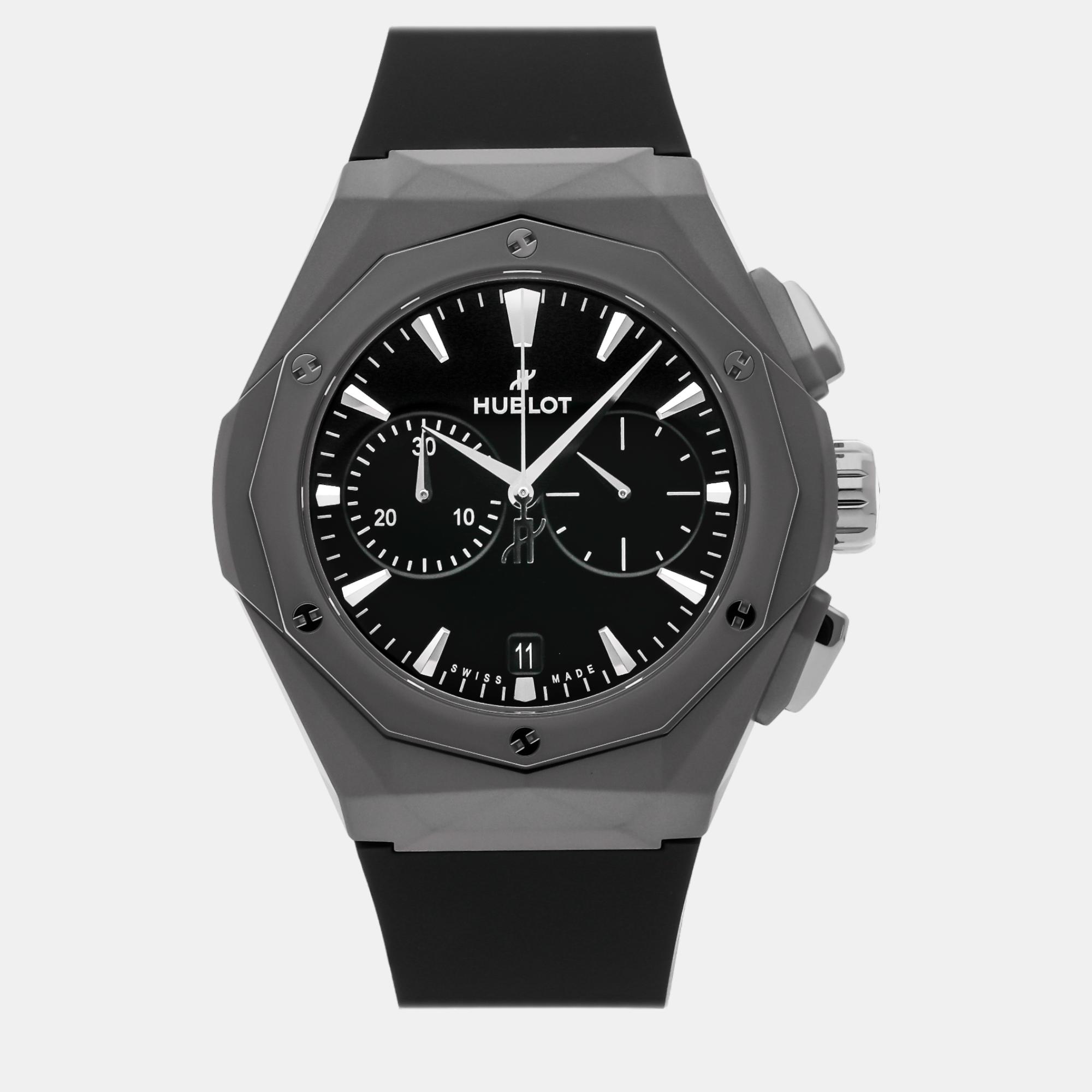 Hublot black titanium classic fusion 549.ni.1270.rx.orl23 automatic men's wristwatch 41 mm