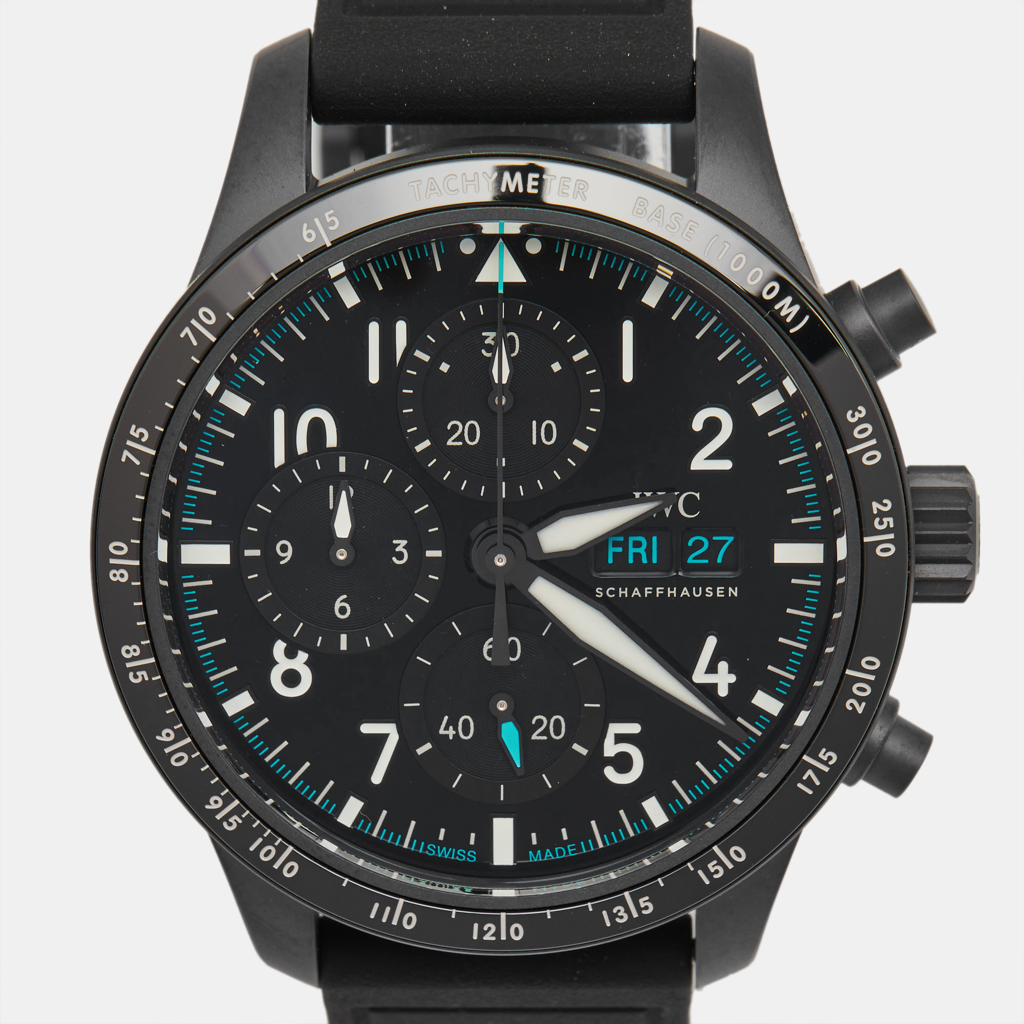 IWC Schaffhaussen Ceratanium® Rubber Pilot’s Watch Performance Mercedes-AMG PETRONAS Formula One™ Team IW388306 Men's Wristwatch 41 Mm