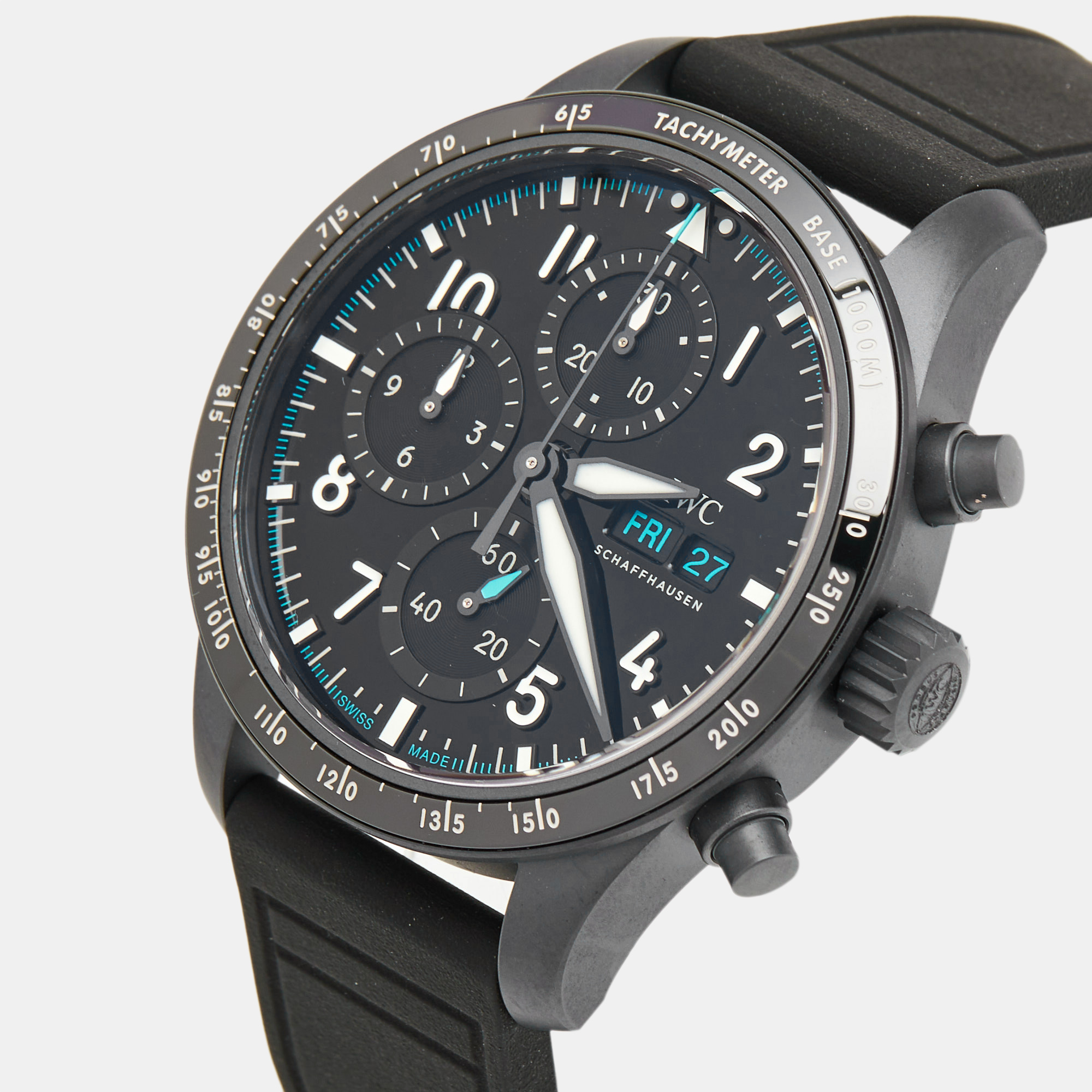 IWC Schaffhaussen Ceratanium® Rubber Pilot’s Watch Performance Mercedes-AMG PETRONAS Formula One™ Team IW388306 Men's Wristwatch 41 Mm