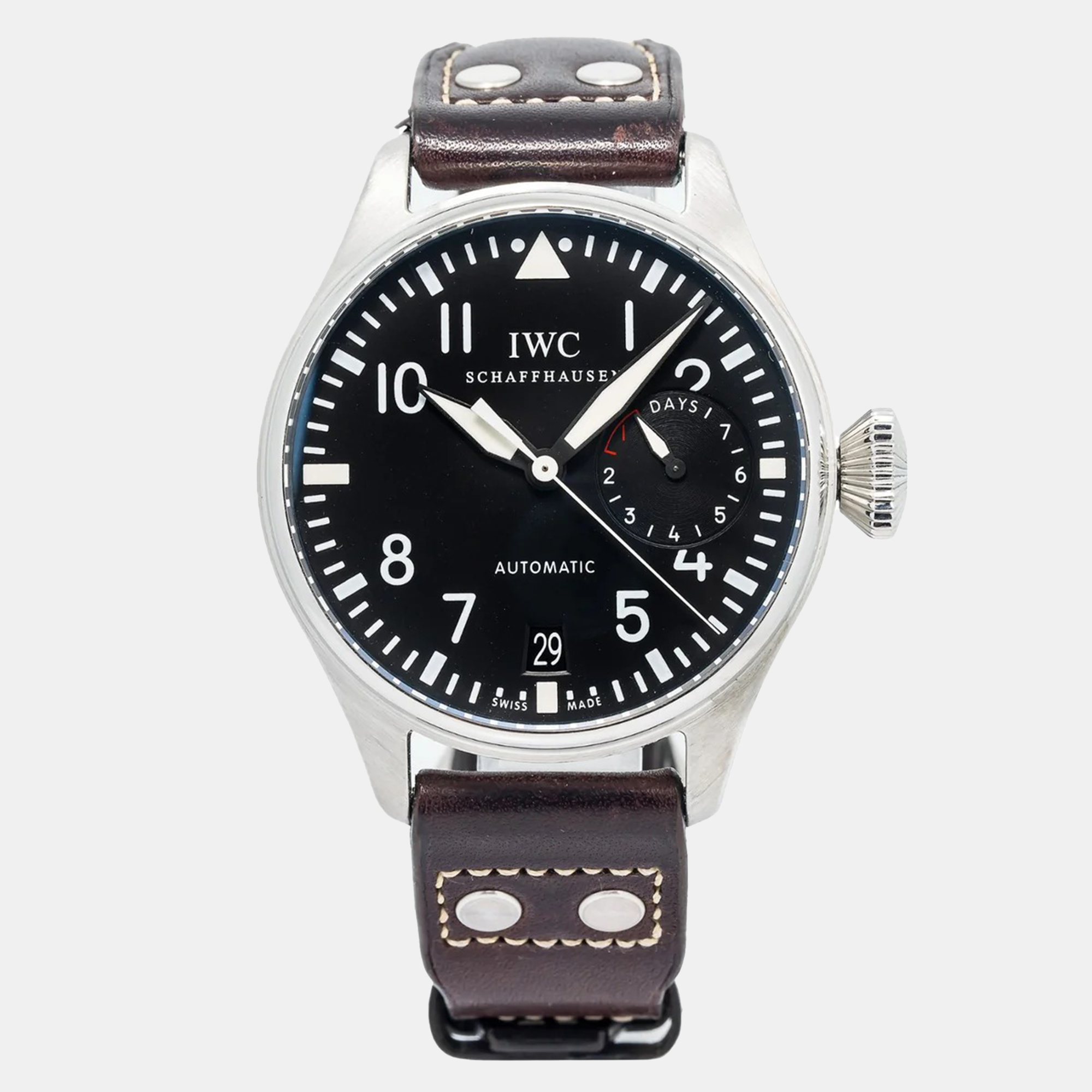 IWC Big Pilot's IW500401 Black Stainless Steel Automatic Men's Wristwatch
IWC Big Pilot's IW500401 Black Stainless Steel Automatic Men's Wristwatch