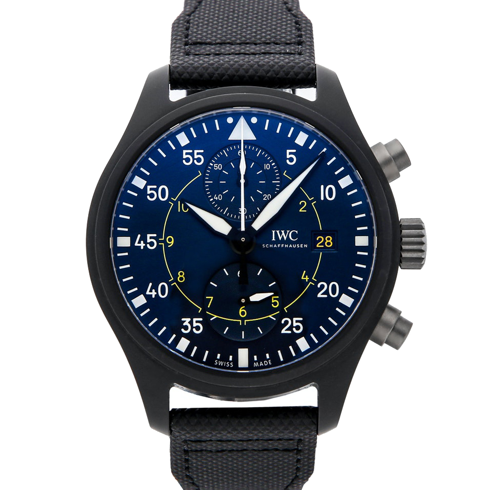 IWC Blue Ceramic Pilot Chronograph Edition Blue Angels IW3890-08 Men's Wristwatch 44.5 MM