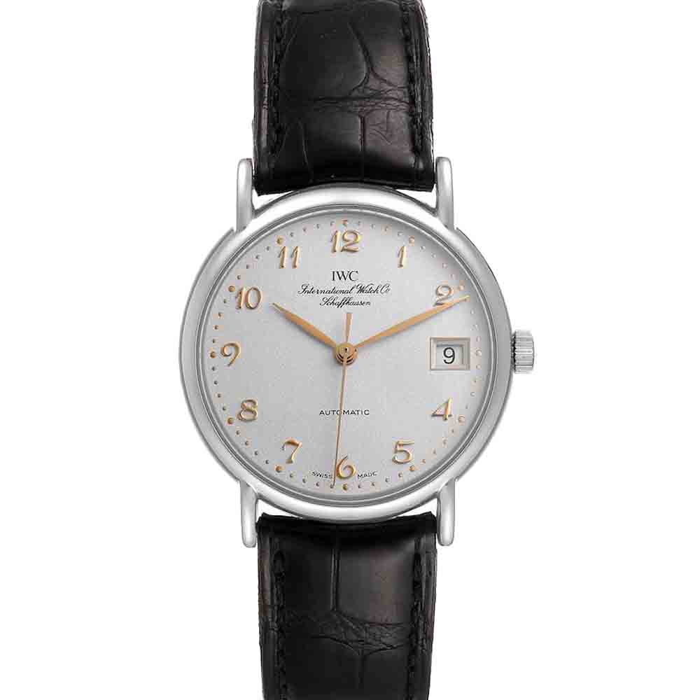 IWC Silver Stainless Steel Portofino Automatic IW351323 Men's Wristwatch 34 MM