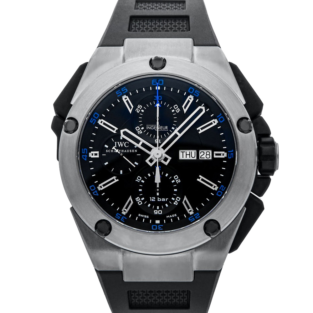 IWC Black Titanium Ingenieur Chronograph IW3765-01 Men's Wristwatch 45 MM