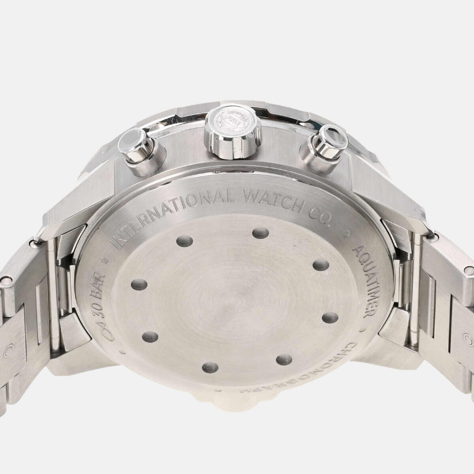 IWC Silver Stainless Steel Aquatimer IW376802 Men's Wristwatch 44 Mm