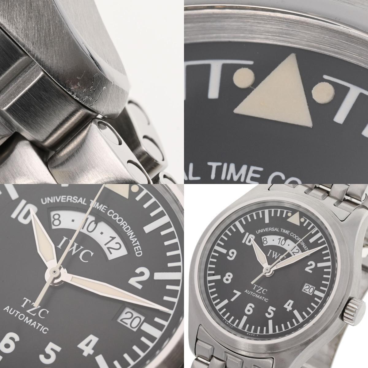 IWC Black Stainless Steel Pilot's IW325102 Men's Wristwatch 39 Mm