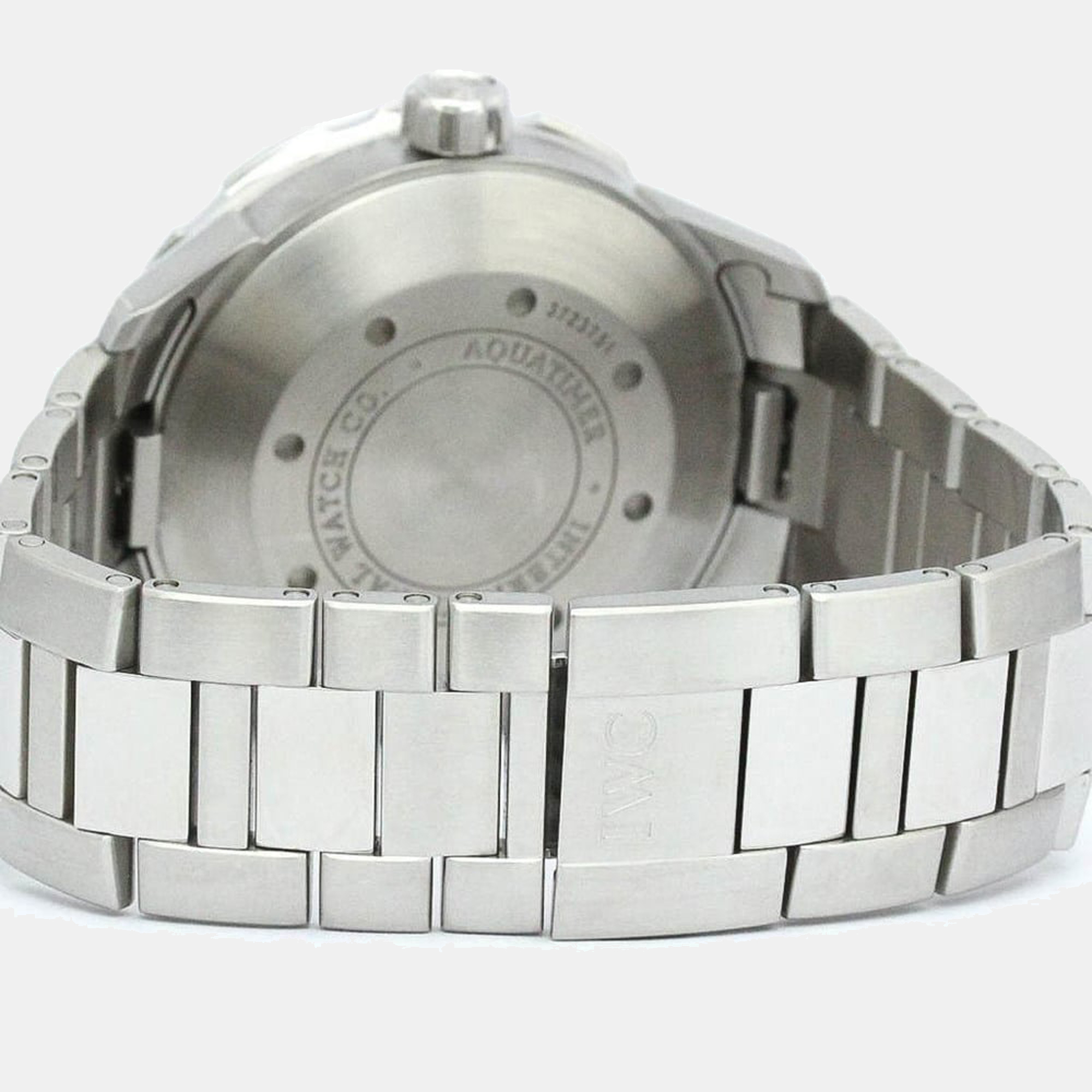 IWC Black Stainless Steel Aquatimer IW356801 Automatic Men's Wristwatch 46mm