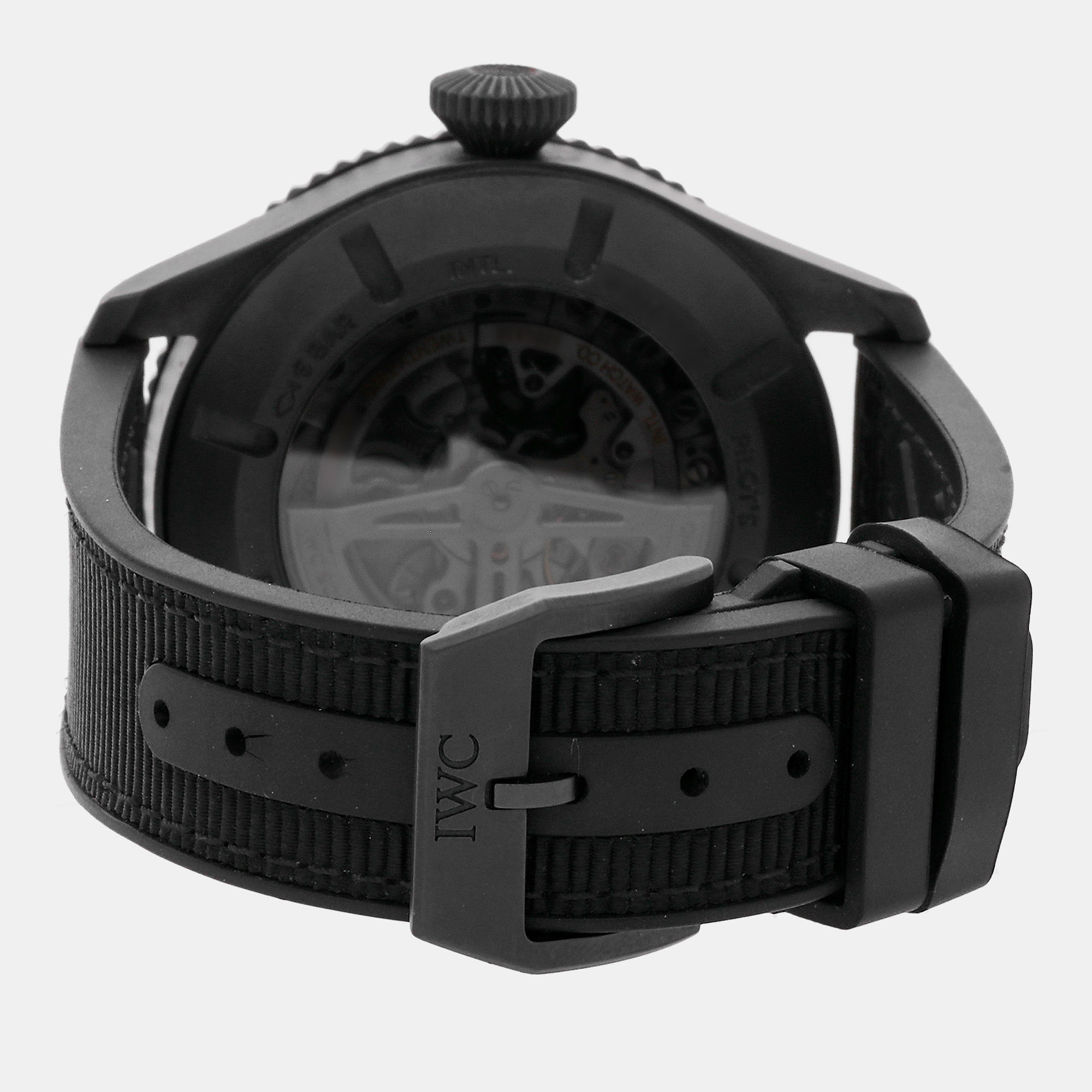 IWC Black Ceramic Pilot's IW3955-05 Automatic Men's Wristwatch 46 Mm