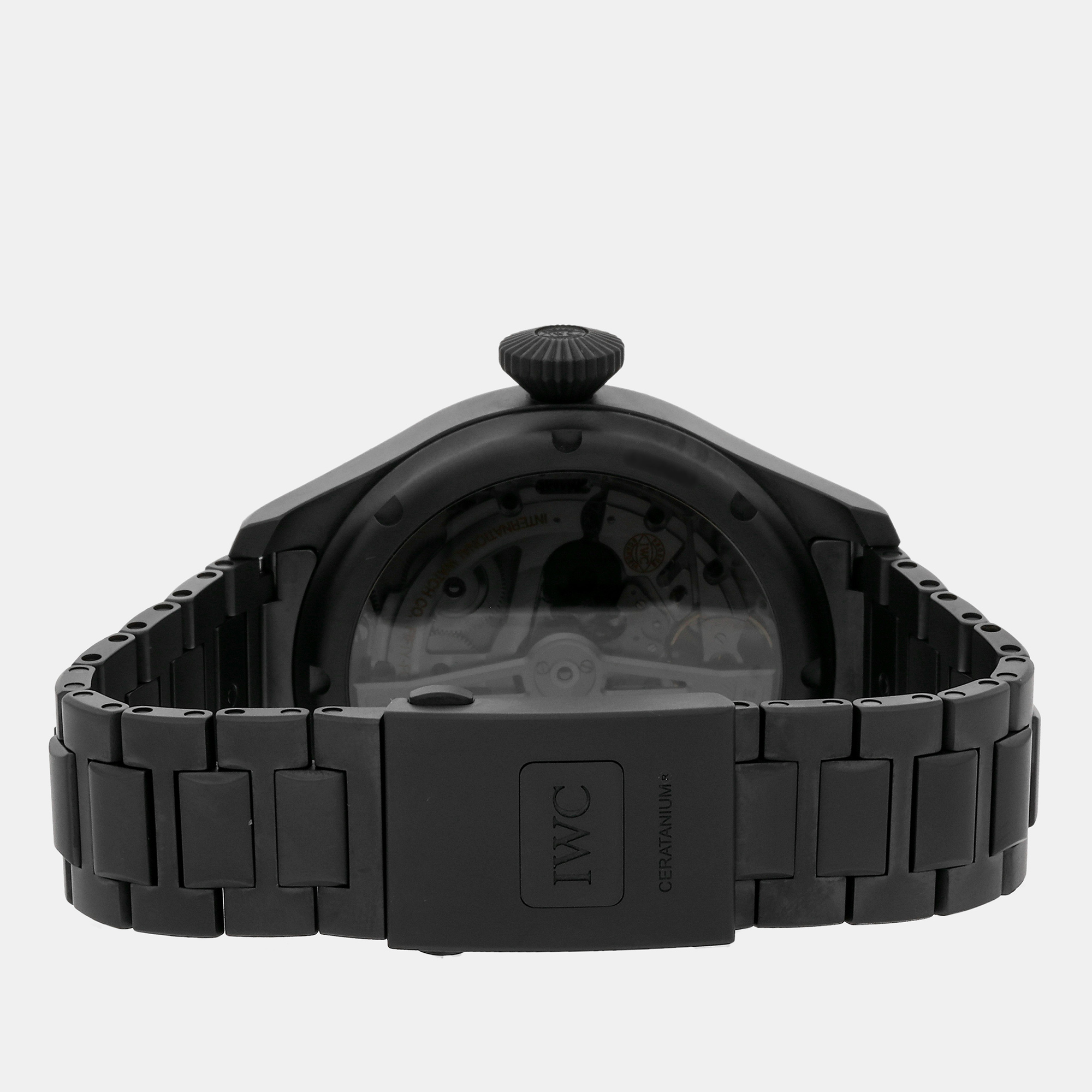 IWC Black Ceramic Big Pilot's 5036-04 Automatic Men's Wristwatch 46 Mm