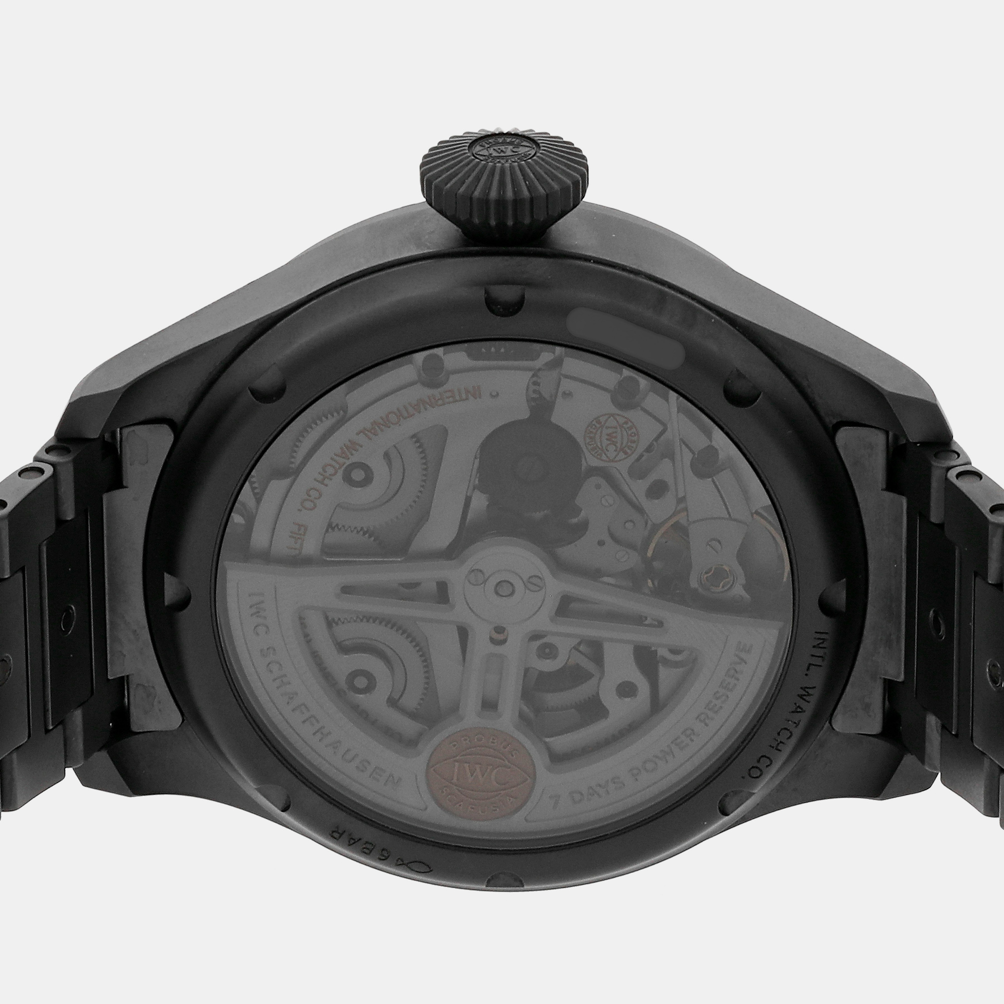 IWC Black Ceramic Big Pilot's 5036-04 Automatic Men's Wristwatch 46 Mm