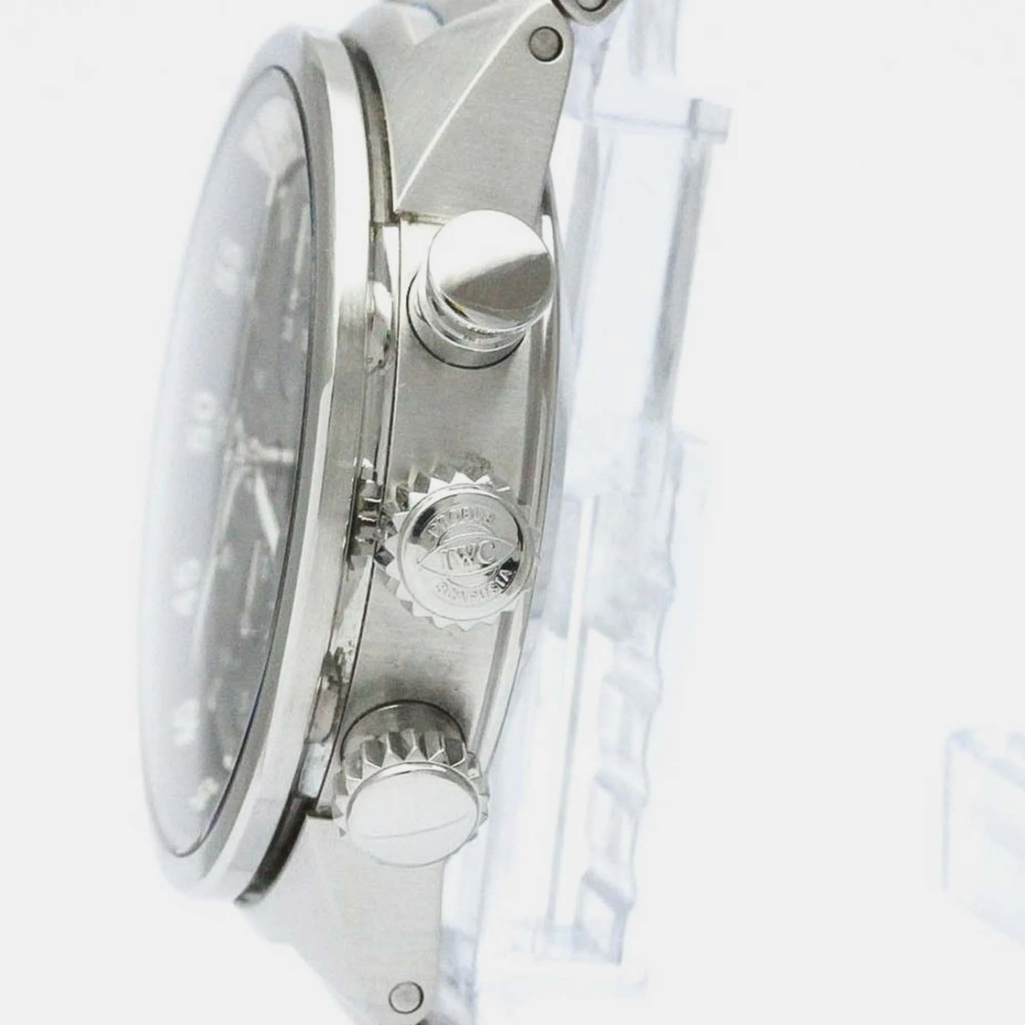 IWC Black Stainless Steel Aquatimer IW371928 Automatic Men's Wristwatch 42 Mm