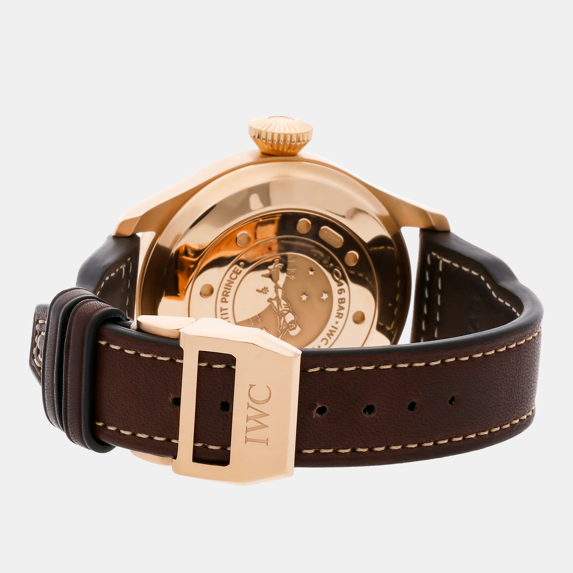 IWC Blue 18k Rose Gold Big Pilot's IW5009-09 Automatic Men's Wristwatch 46 Mm