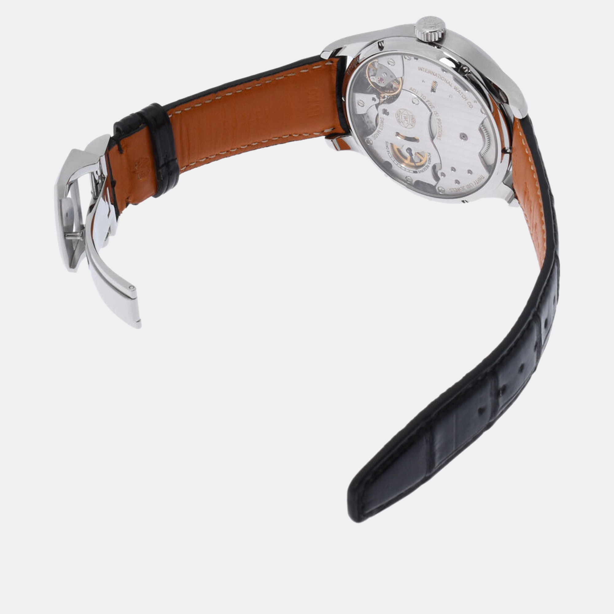 IWC Silver Stainless Steel Portugieser IW510203 Hand Winding Men's Wristwatch 43 Mm