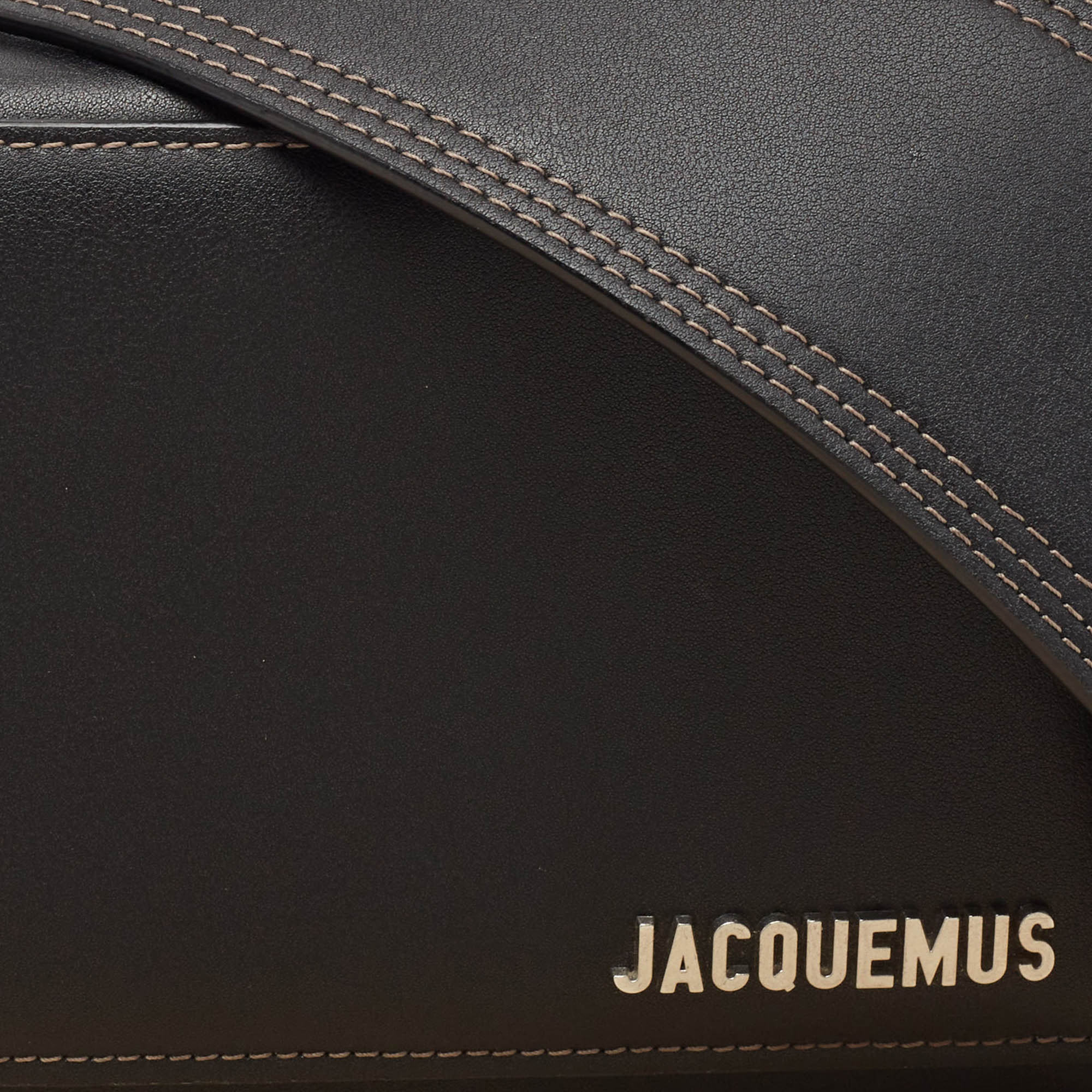 Jacquemus Black Leather Le Bambino Homme Bag