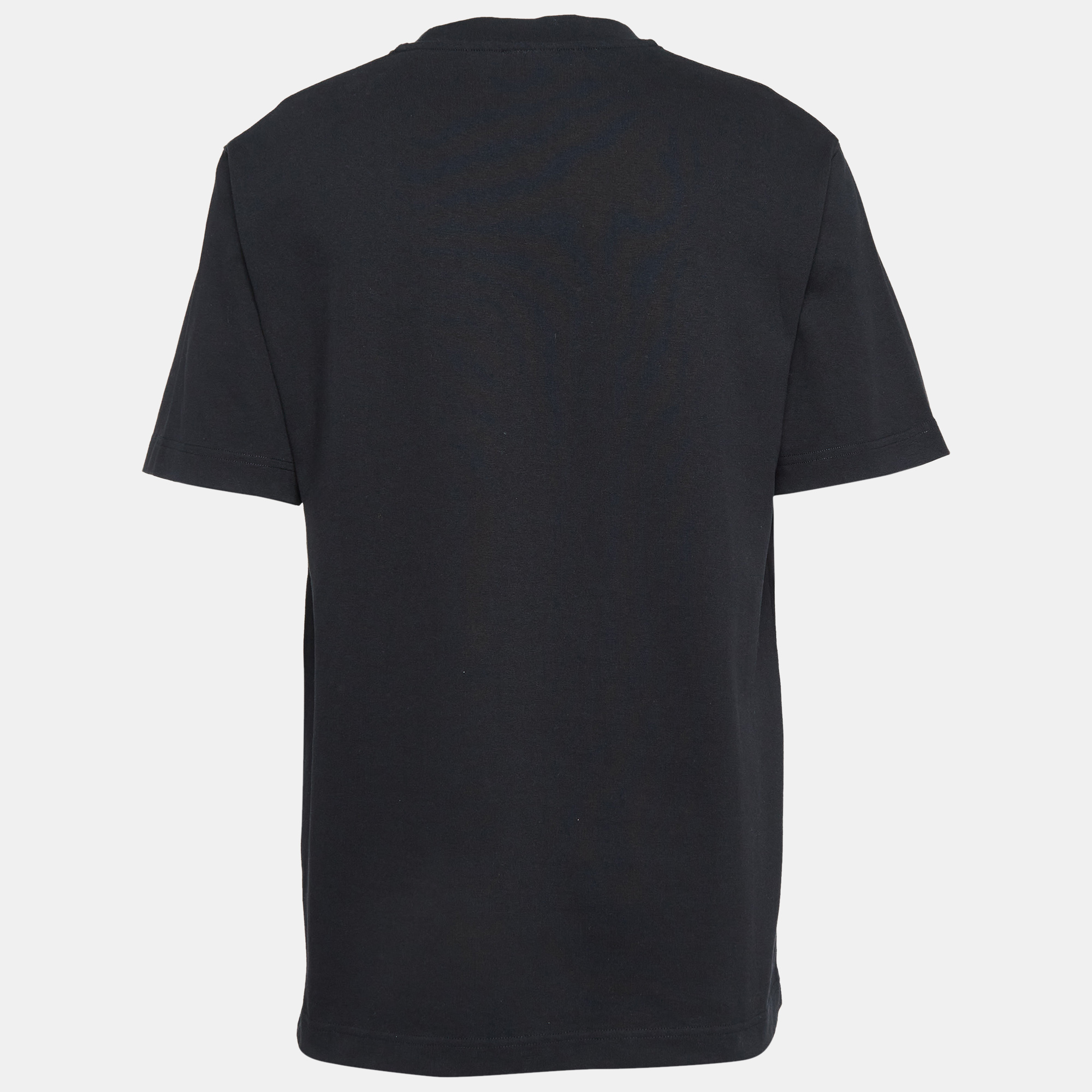 Jacquemus Black Cotton Crew Neck T-Shirt XXL