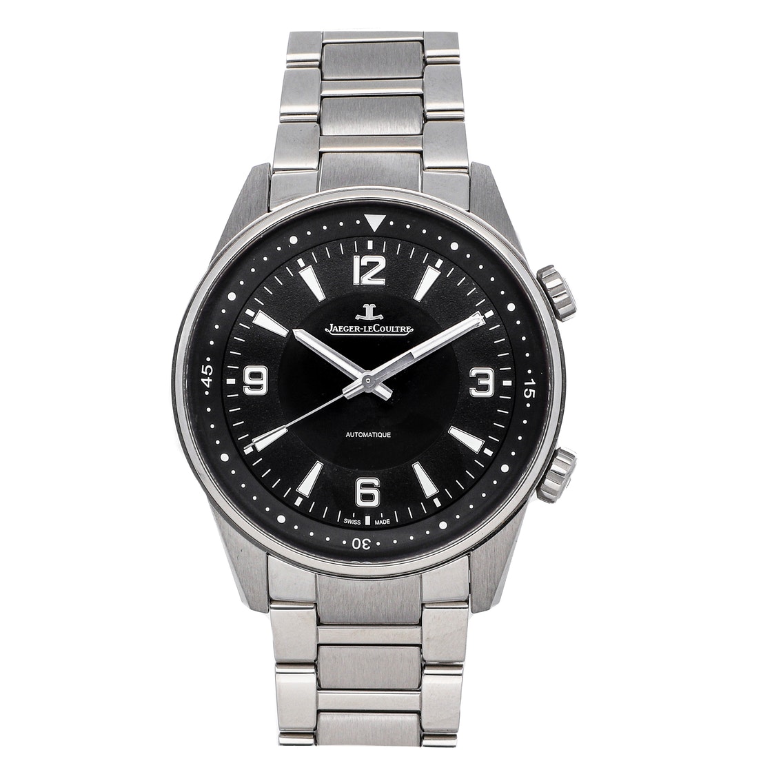 Jaeger LeCoultre Black Stainless Steel Polaris Q9008170 Men's Wristwatch 41 MM