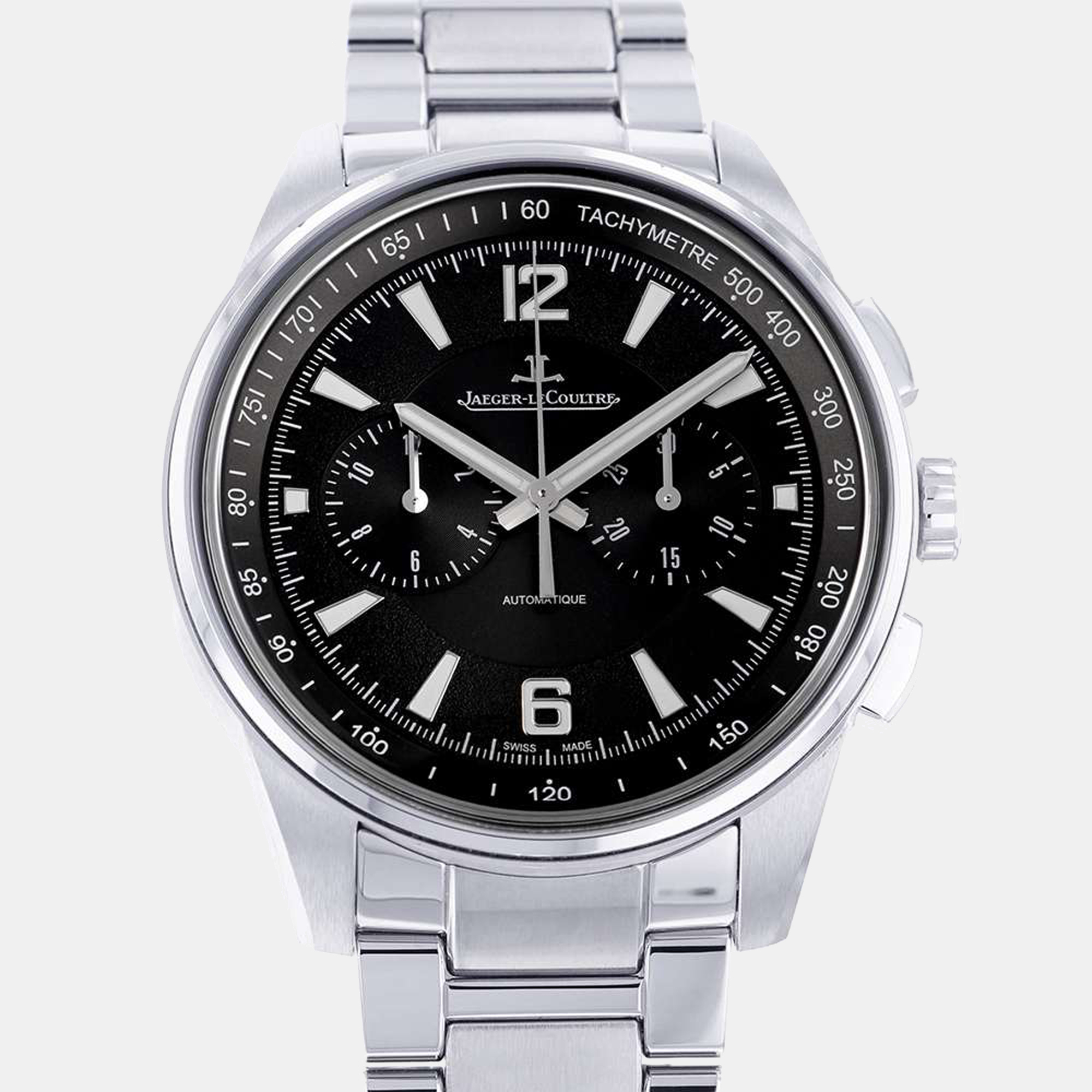 Jaeger LeCoultre Black Stainless Steel Polaris Q9028170 Men's Wristwatch 42 Mm