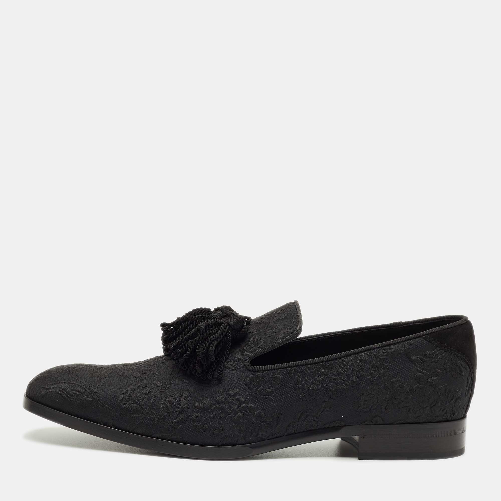 Jimmy Choo Black Fabric Foxley Tassel Loafers Size
Jimmy Choo Black Fabric Foxley Tassel Loafers Size