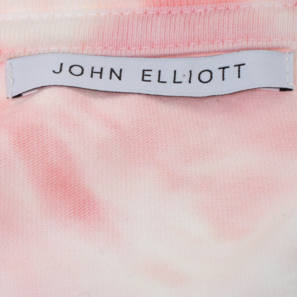 John Elliott Ink Bloom Tie Dye Cotton University T-Shirt M