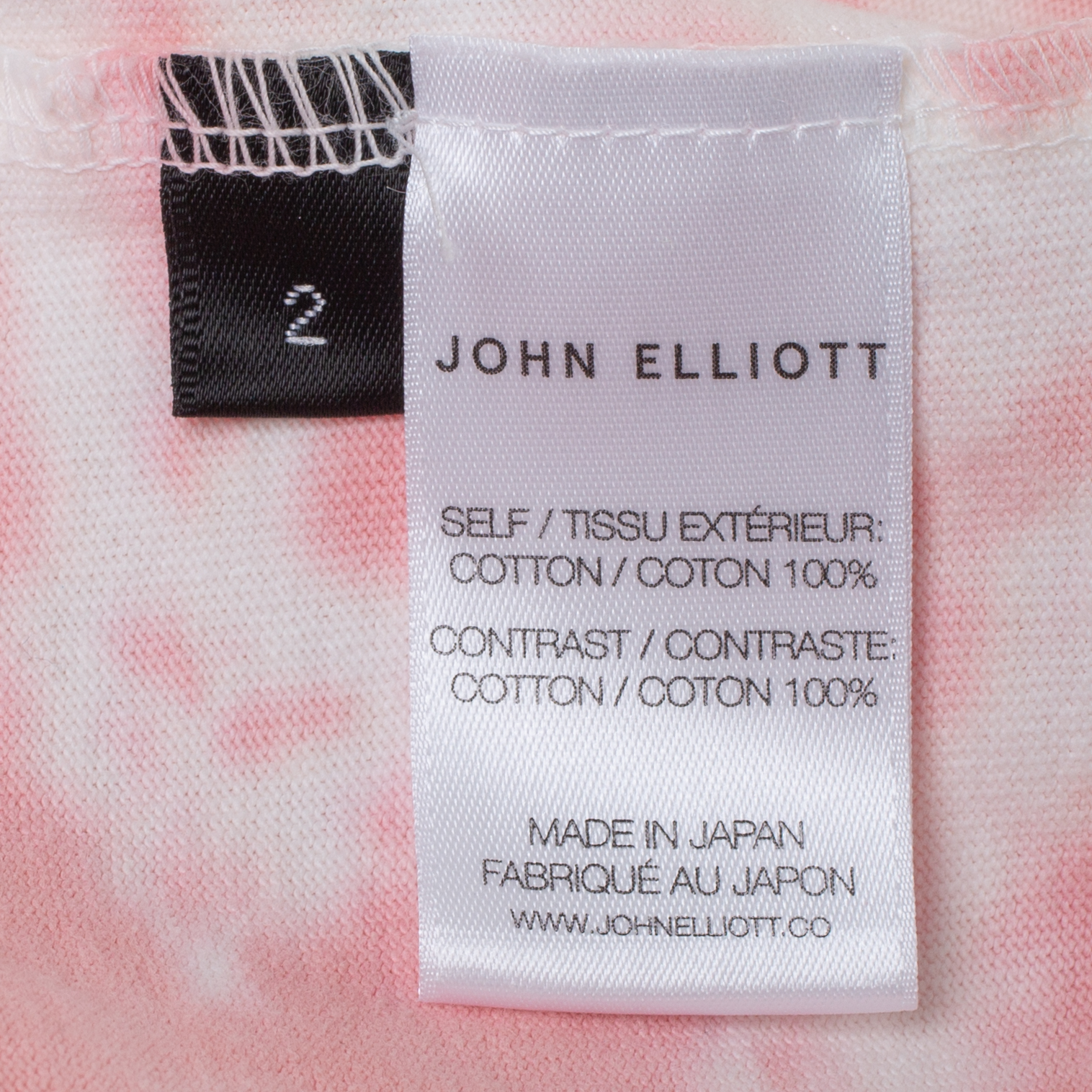 John Elliott Ink Bloom Tie Dye Cotton University T-Shirt M