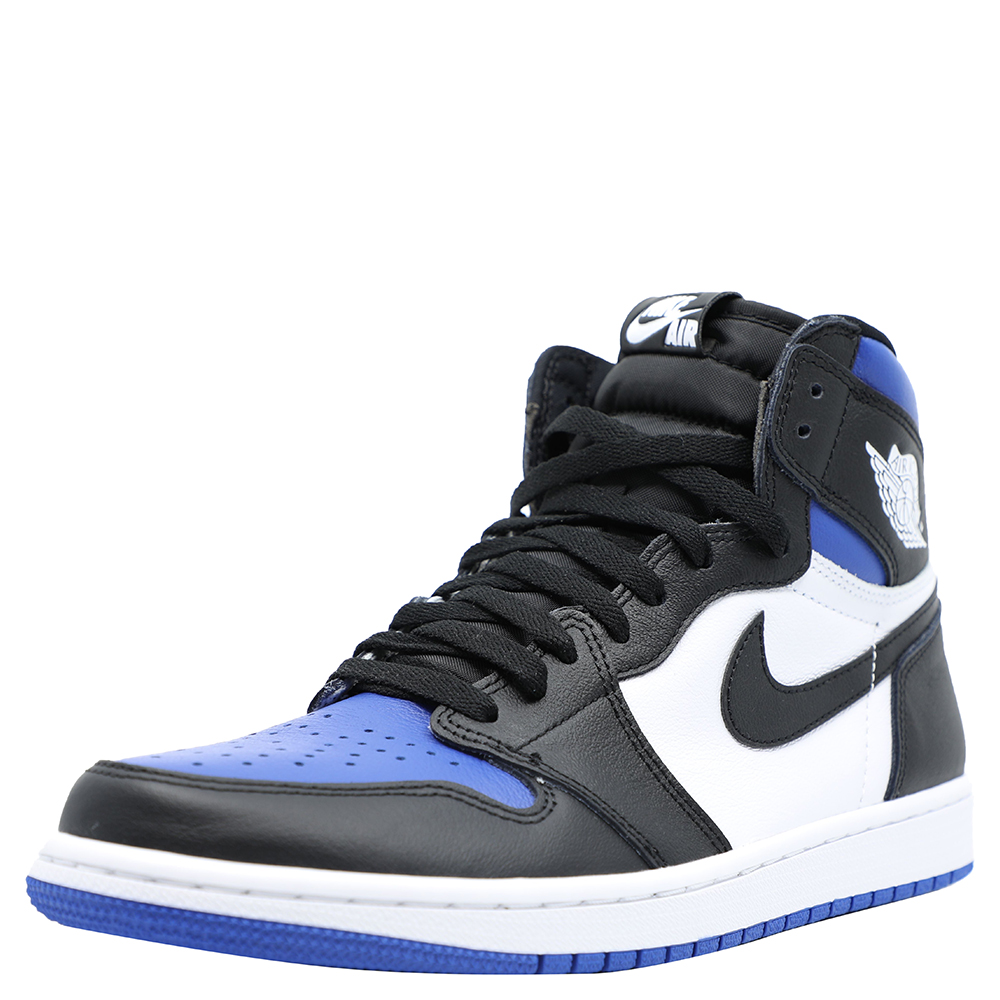 Image of Jordan Blue/Black Leather Jordan  Royal Toe Sneakers Size .