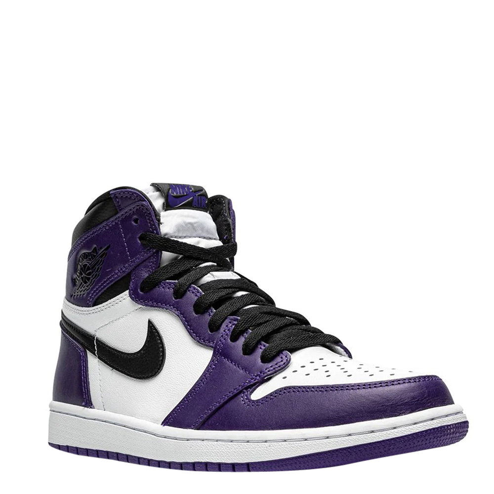 

Jordan 1 Retro High Court Purple White Sneakers Size US 8 (EU