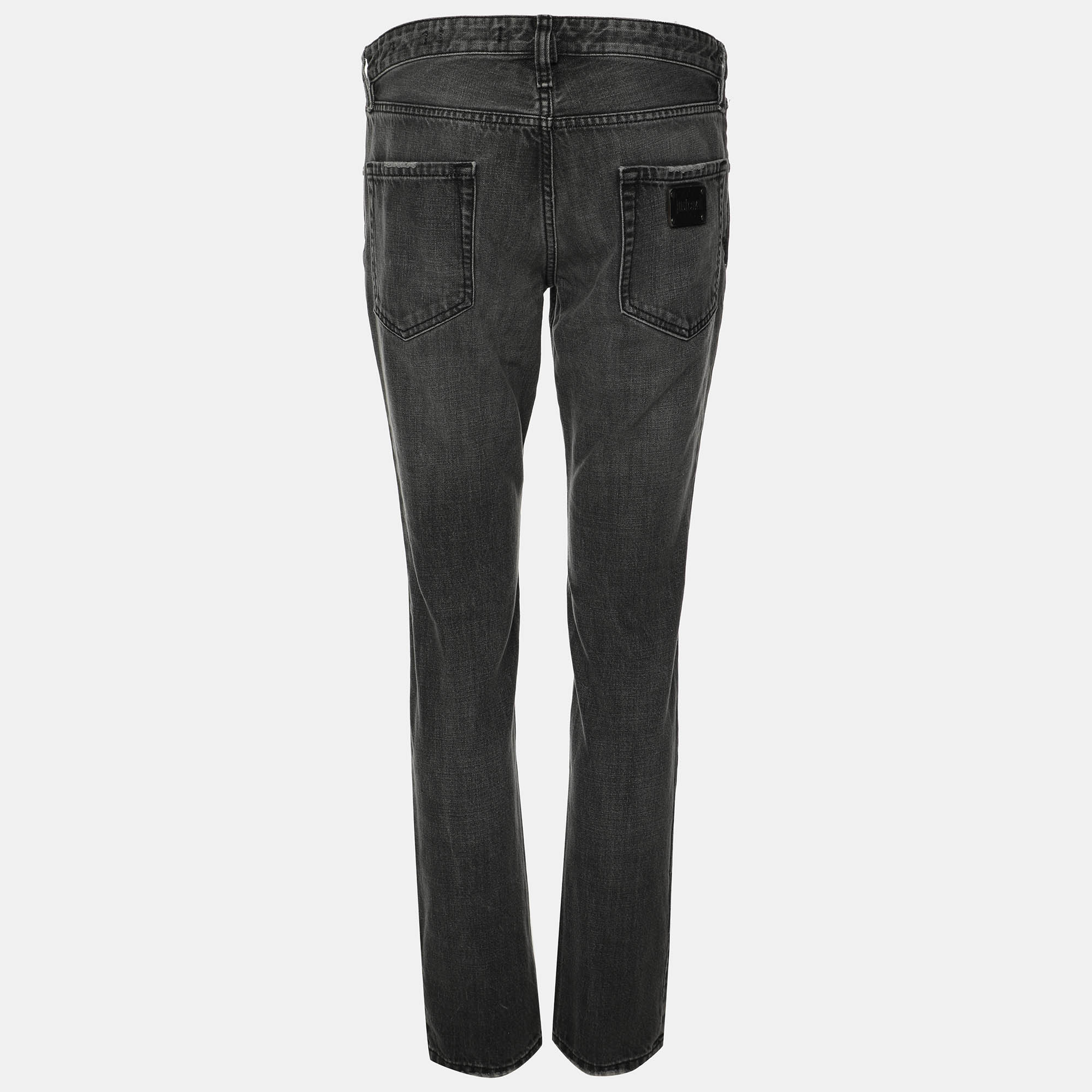 Just Cavalli Grey Cotton Slim Fit Jeans S