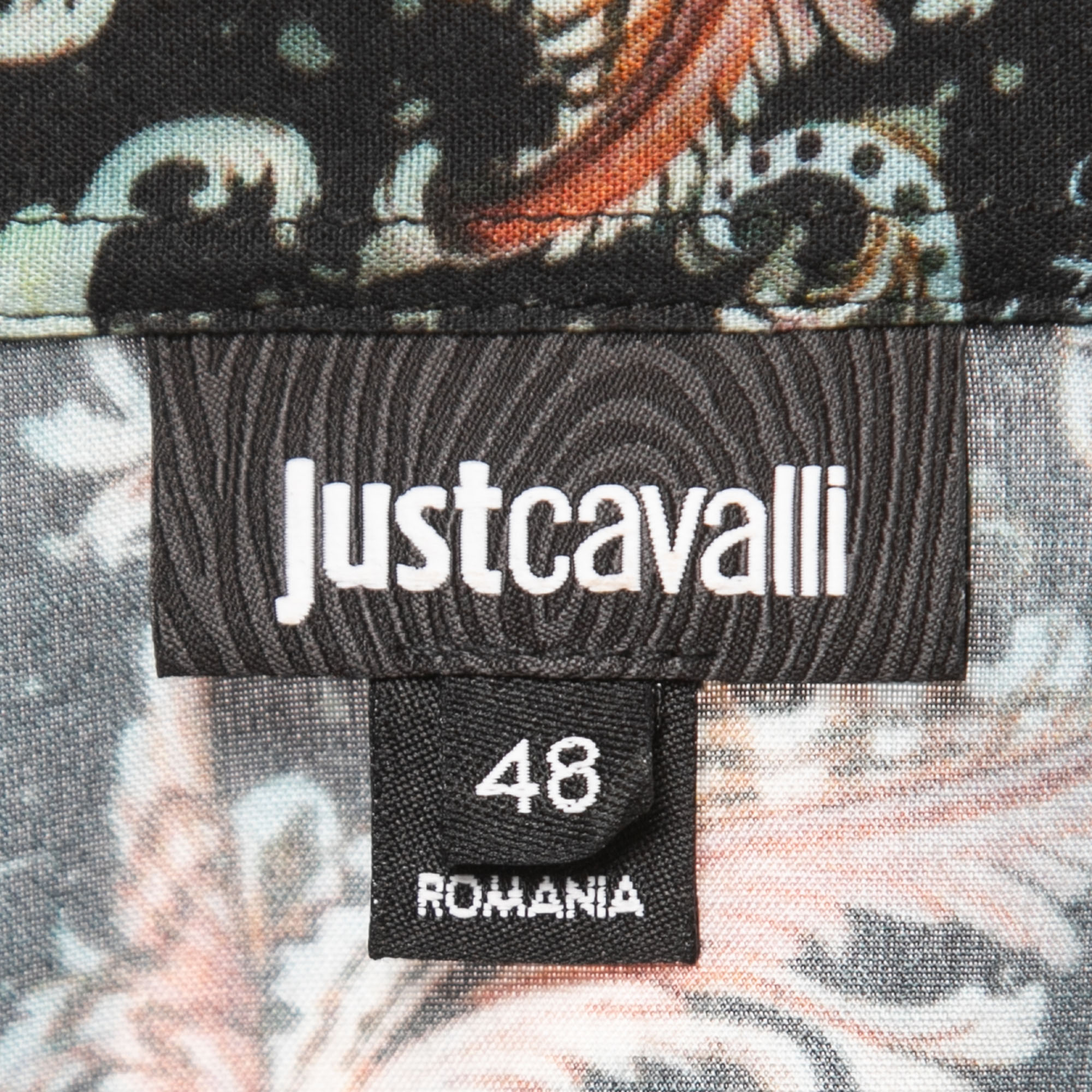 Just Cavalli All-Over Print Button Front Full Sleeve Shirt M