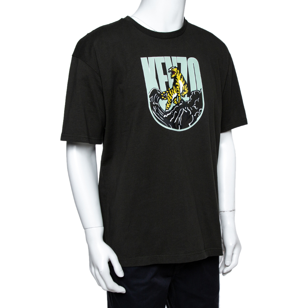 

Kenzo Green Cotton Tiger Mountain Capsule Expedition T-Shirt