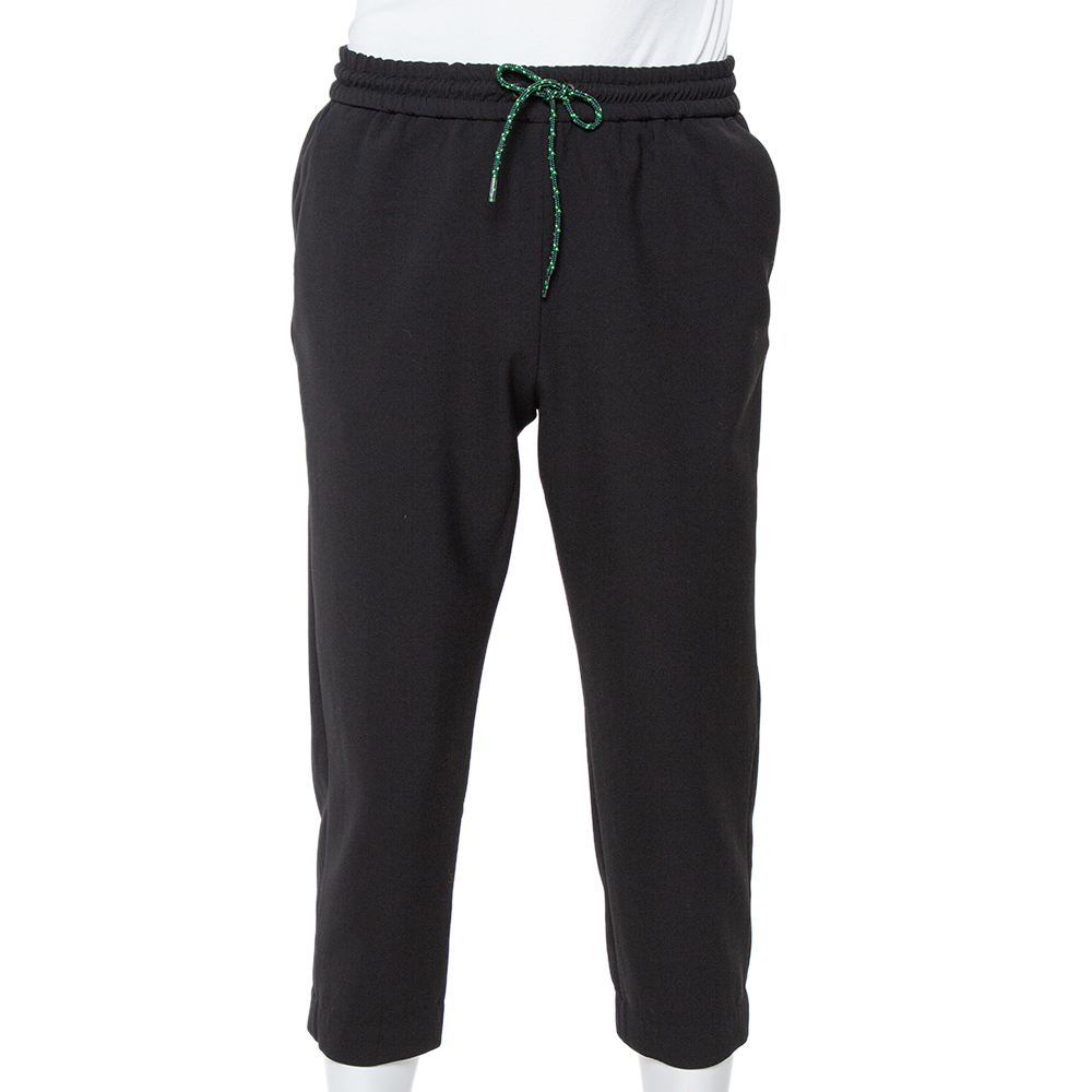Image of Kenzo Black Expedition Cropped Tapered Trousers M