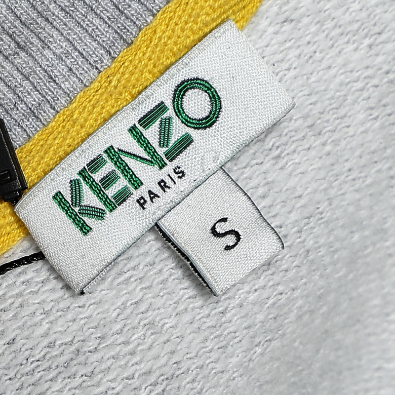 Kenzo Grey Knit Flying Tiger Embroidery Detail Sweatshirt S