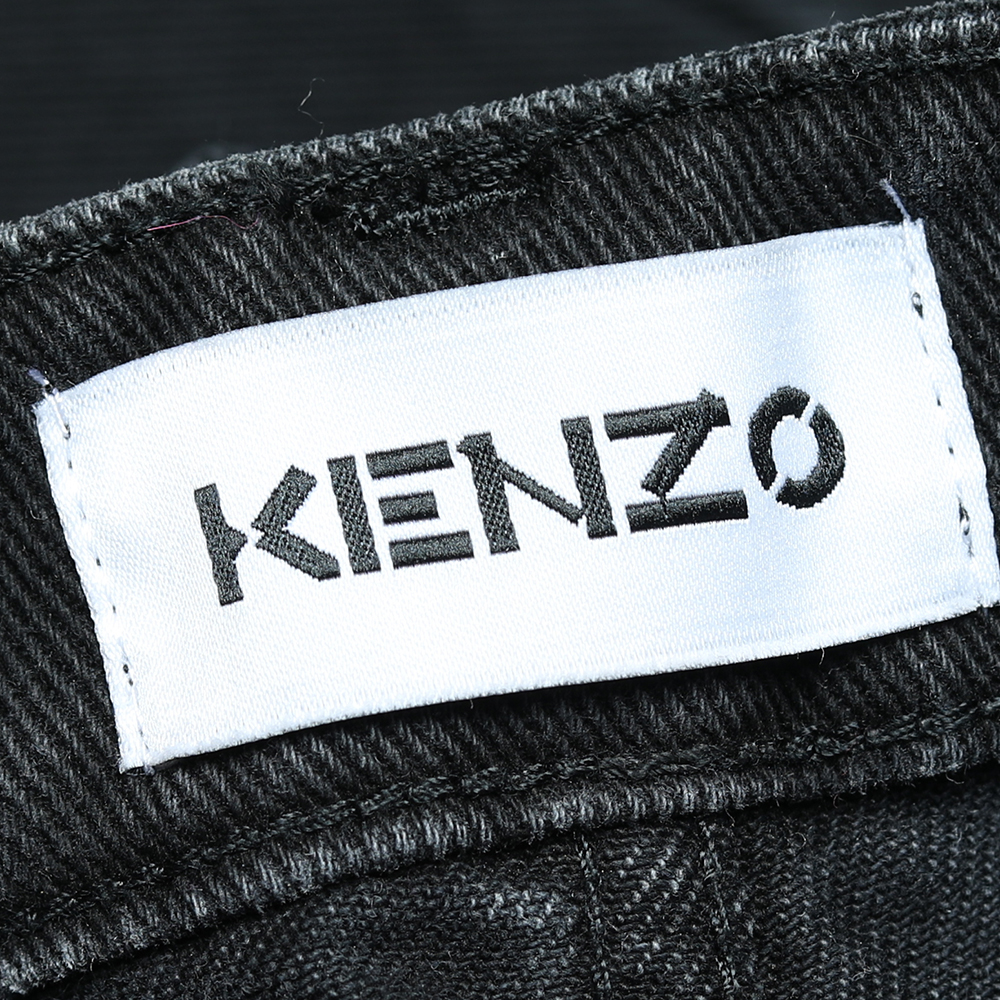 Kenzo Black Denim Straight Leg Jeans XL