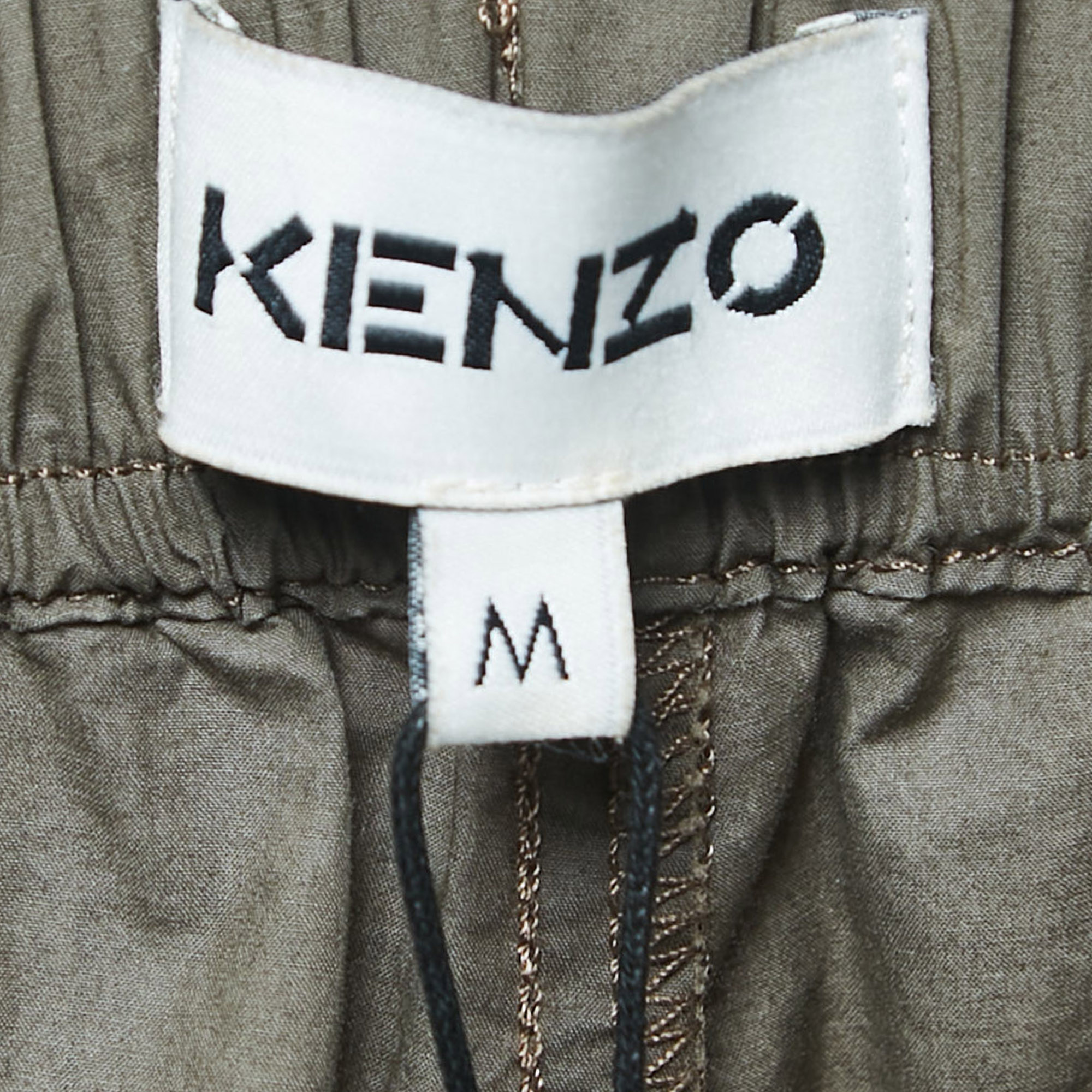 Kenzo Navy Brown Cotton Elasticized Trousers  M