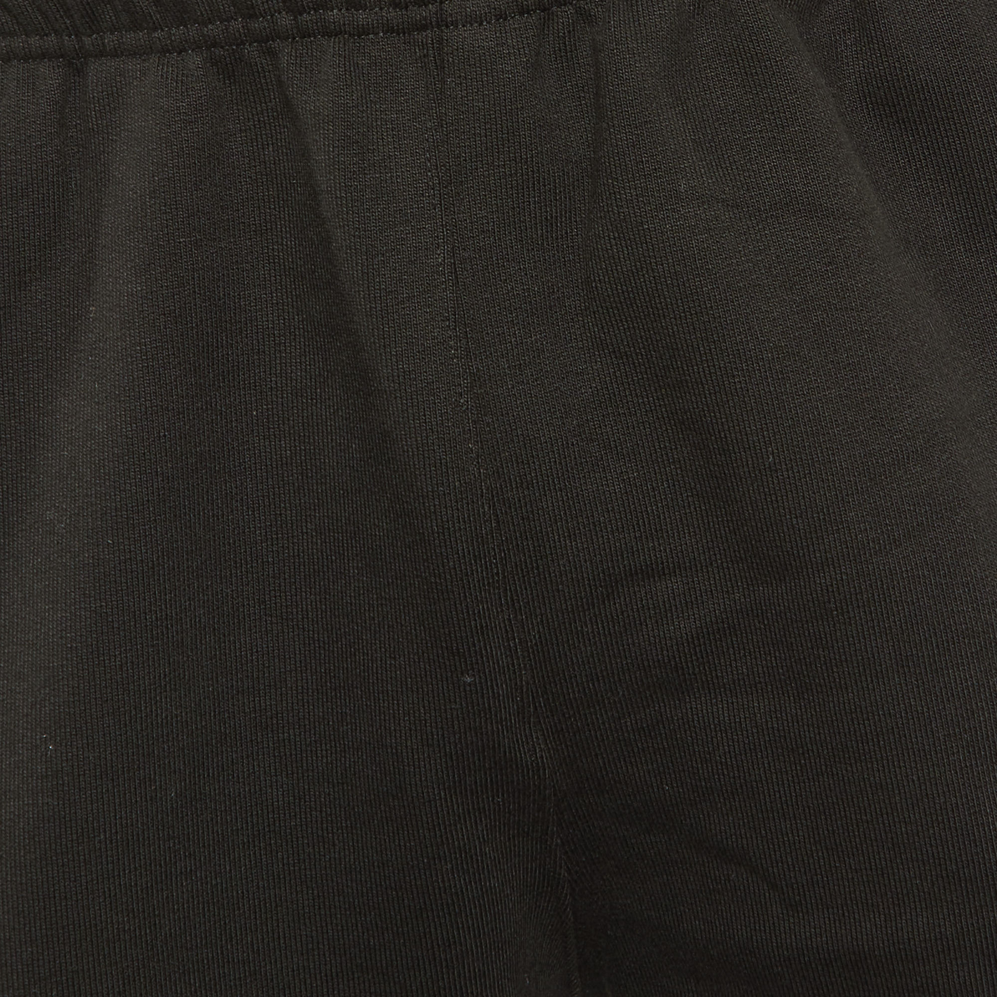 Kenzo Black Cotton Logo Patch Drawstring  Joggers S