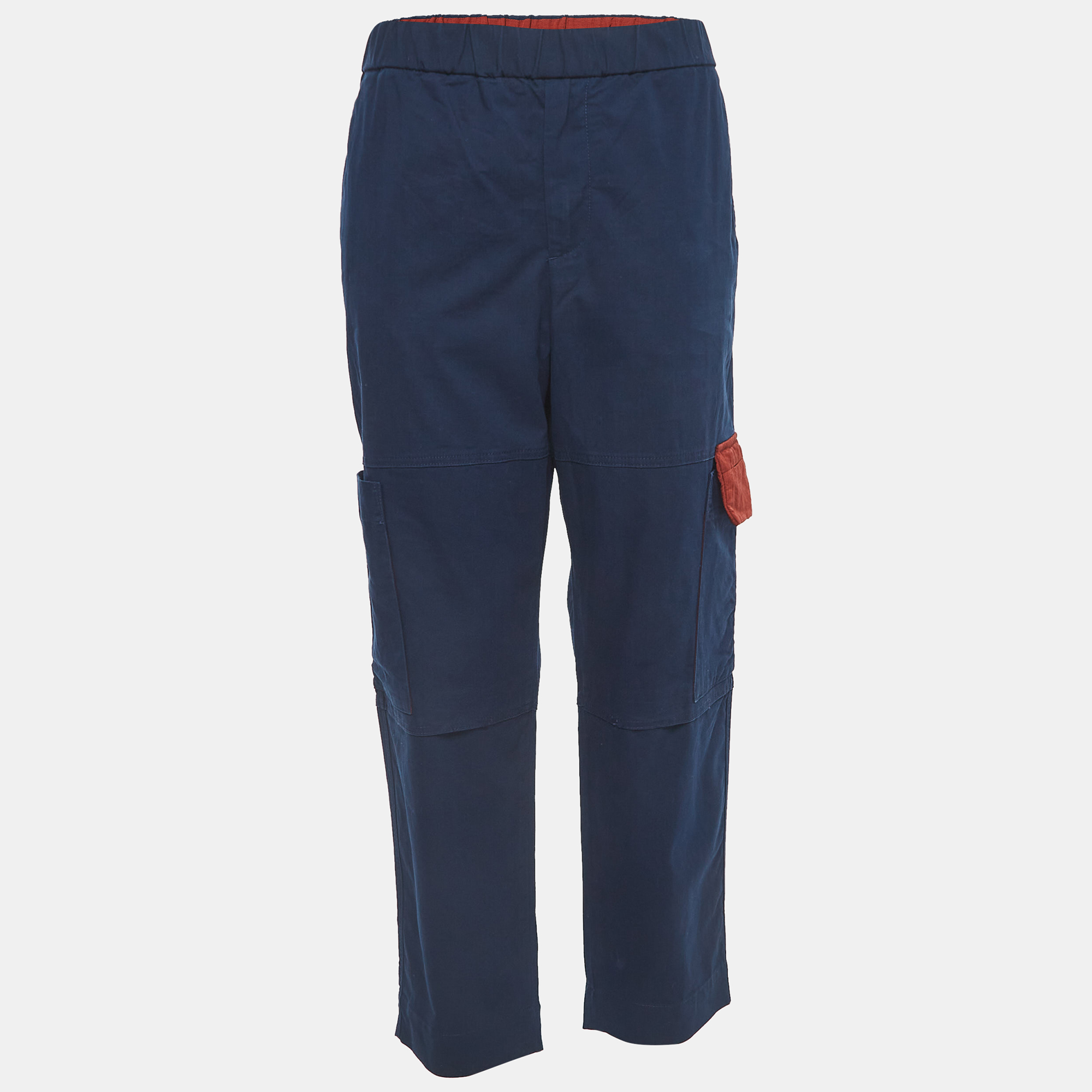 Kenzo Navy Blue Cotton Elasticated Waist Trousers XL