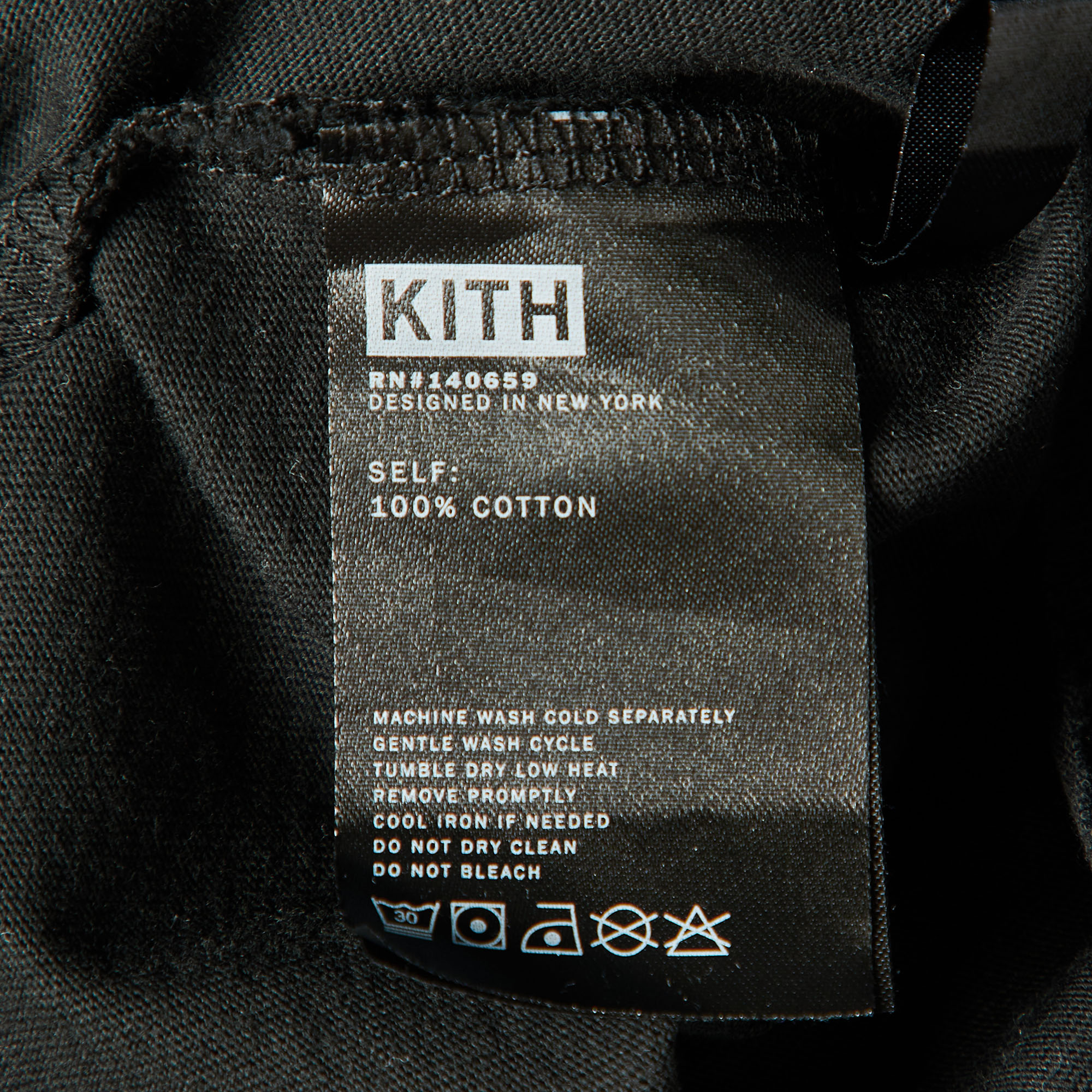 Kith Black On Target Logo Printed Cotton Knit Crewneck T-Shirt L