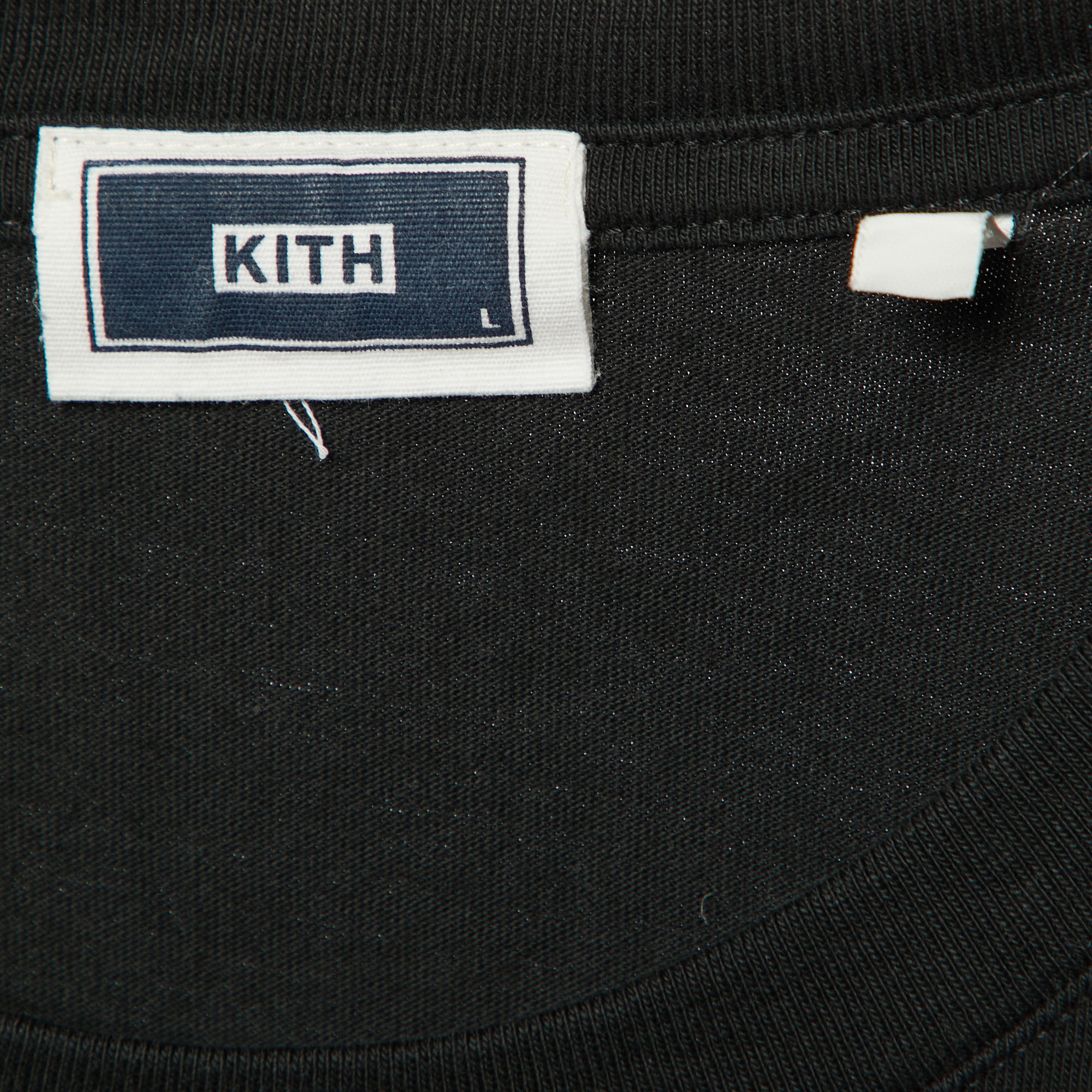Kith Black On Target Logo Printed Cotton Knit Crewneck T-Shirt L