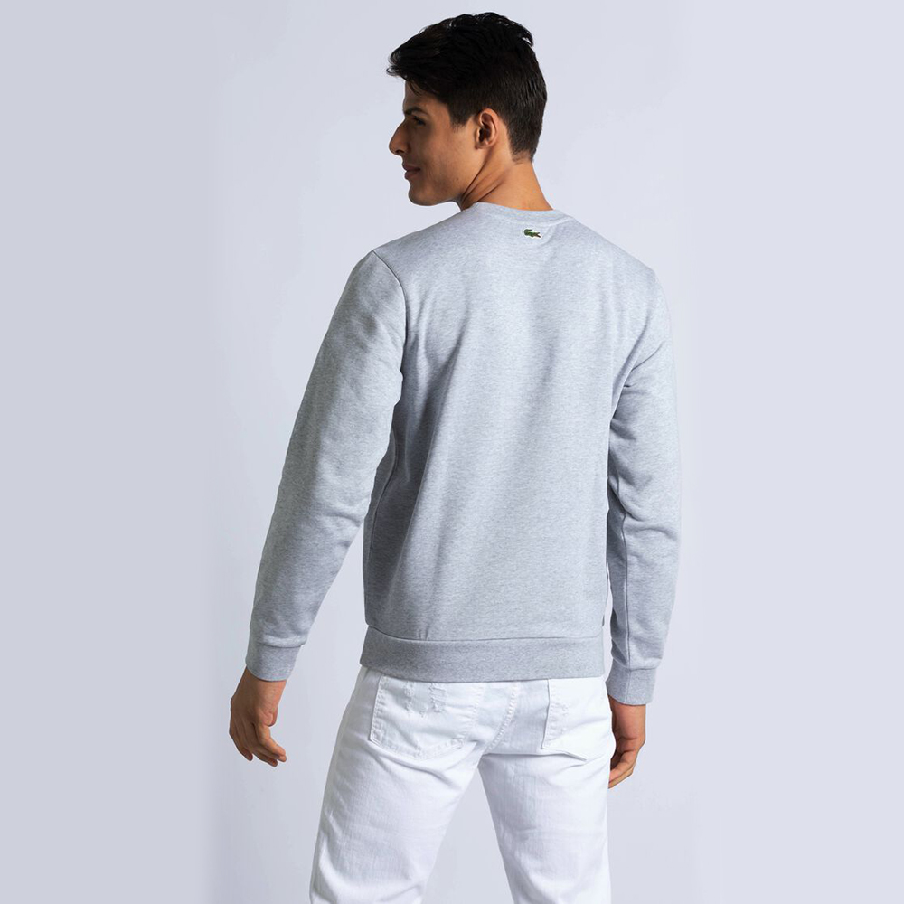 

Lacoste Grey Crocodile Print Fleece Sweatshirt  (Available for UAE Customers Only