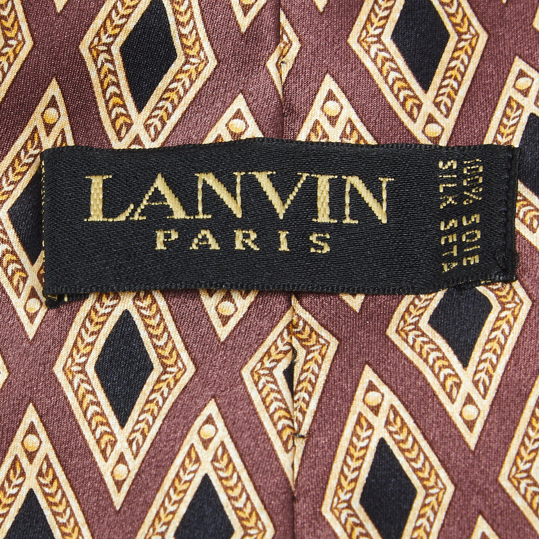 Lanvin Multicolor Diamond Printed Silk Tie