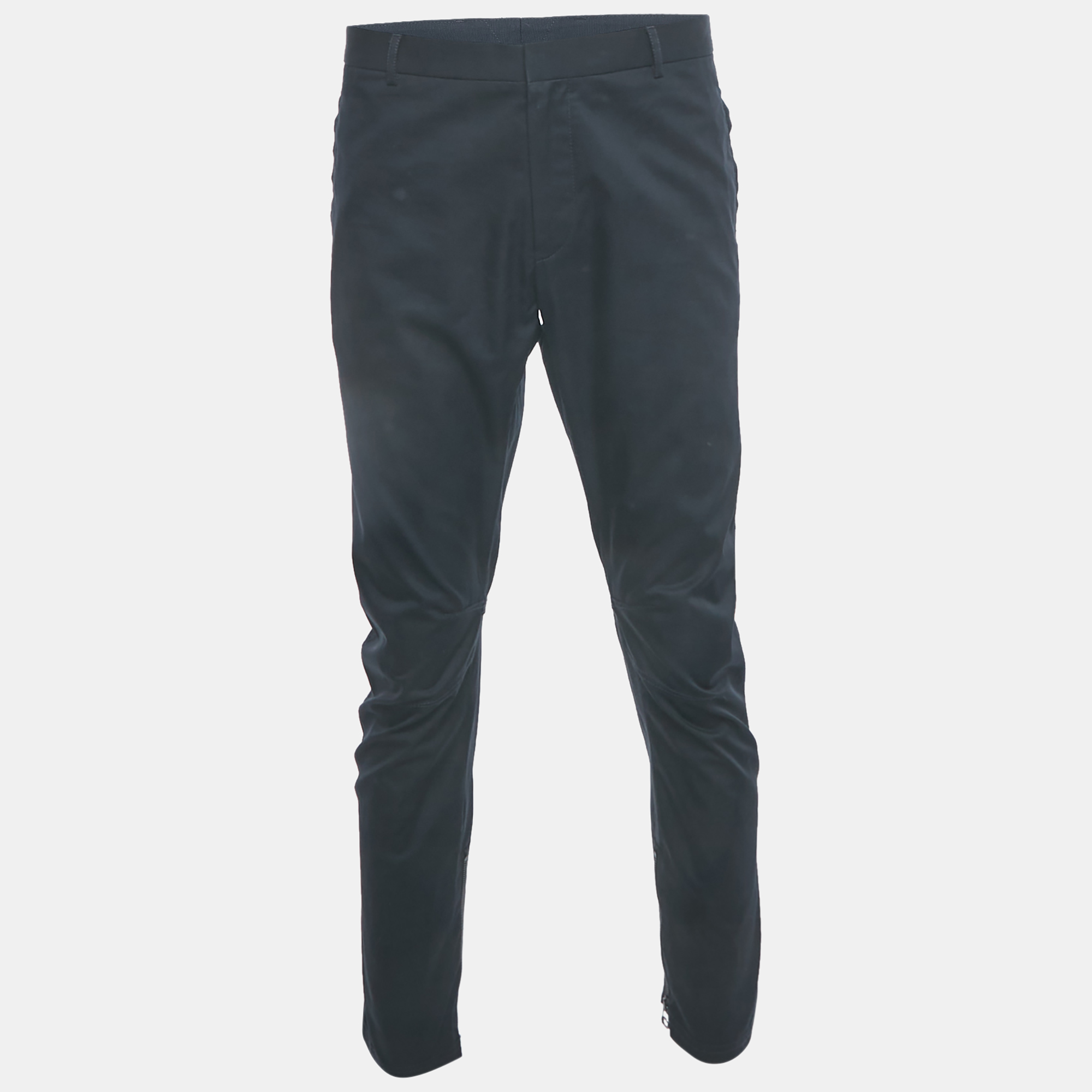 Lanvin Navy Blue Gabardine Trousers L 
Lanvin Navy Blue Gabardine Trousers L