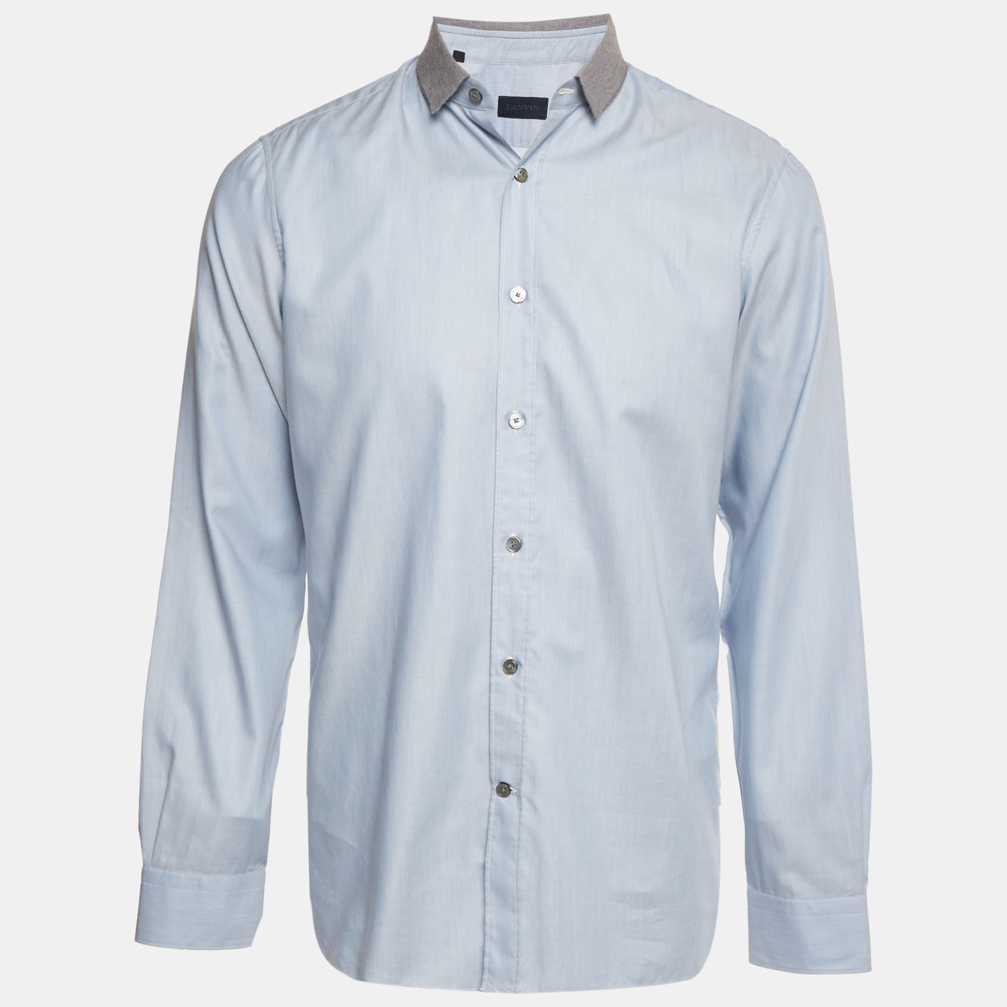 Lanvin Blue Cotton Full Sleeve Shirt M
Lanvin Blue Cotton Full Sleeve Shirt M