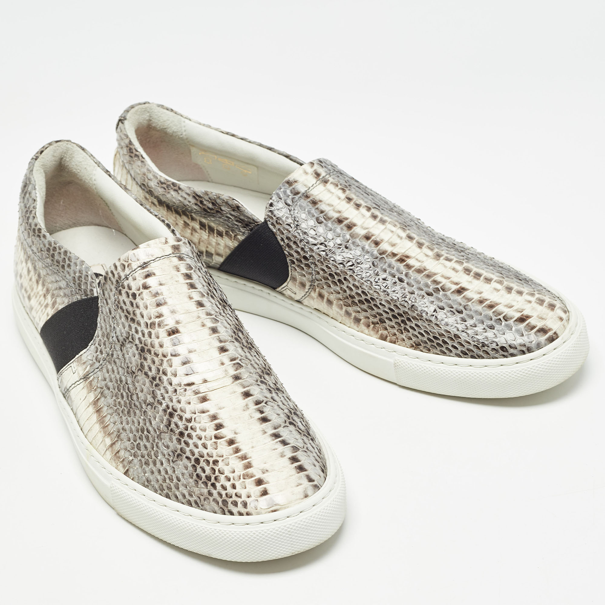 Lanvin Muticolor Water Snake Slip On Sneakers Size 41